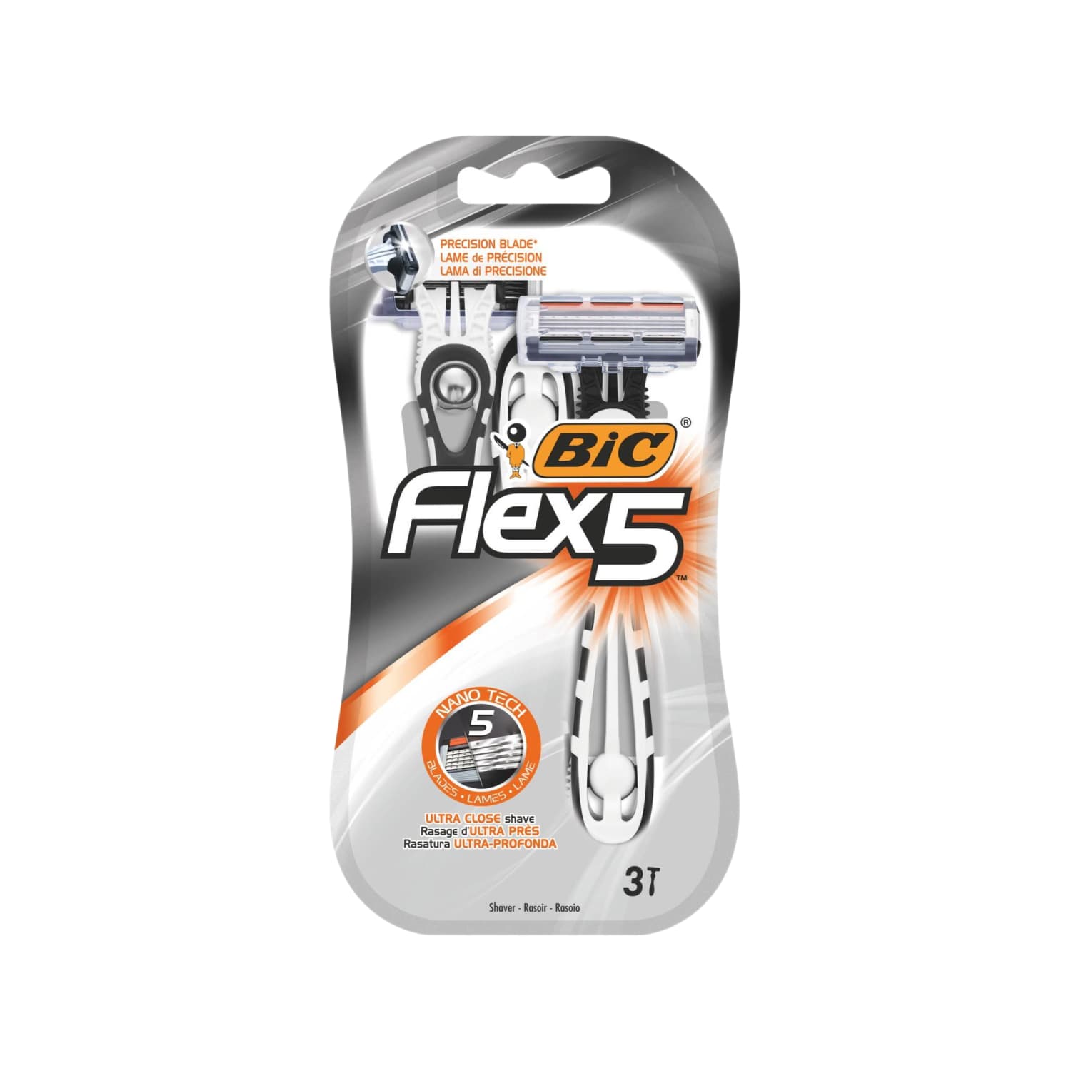 Vienreizliet.skuvek.Bic Flex5 vīriešiem 3gab