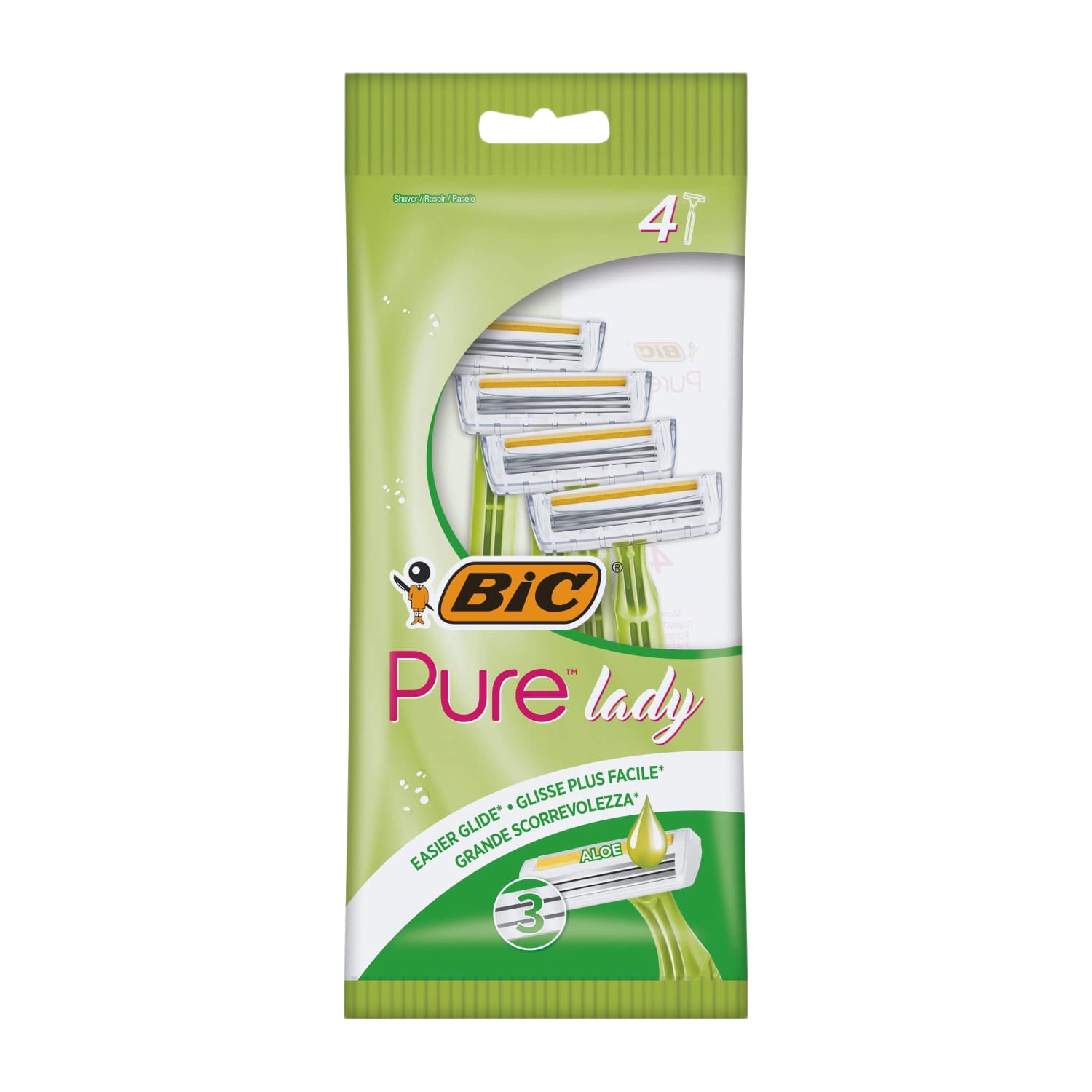Vienreizl.skuvek.Bic Pure3 Lady sieviet.4gab