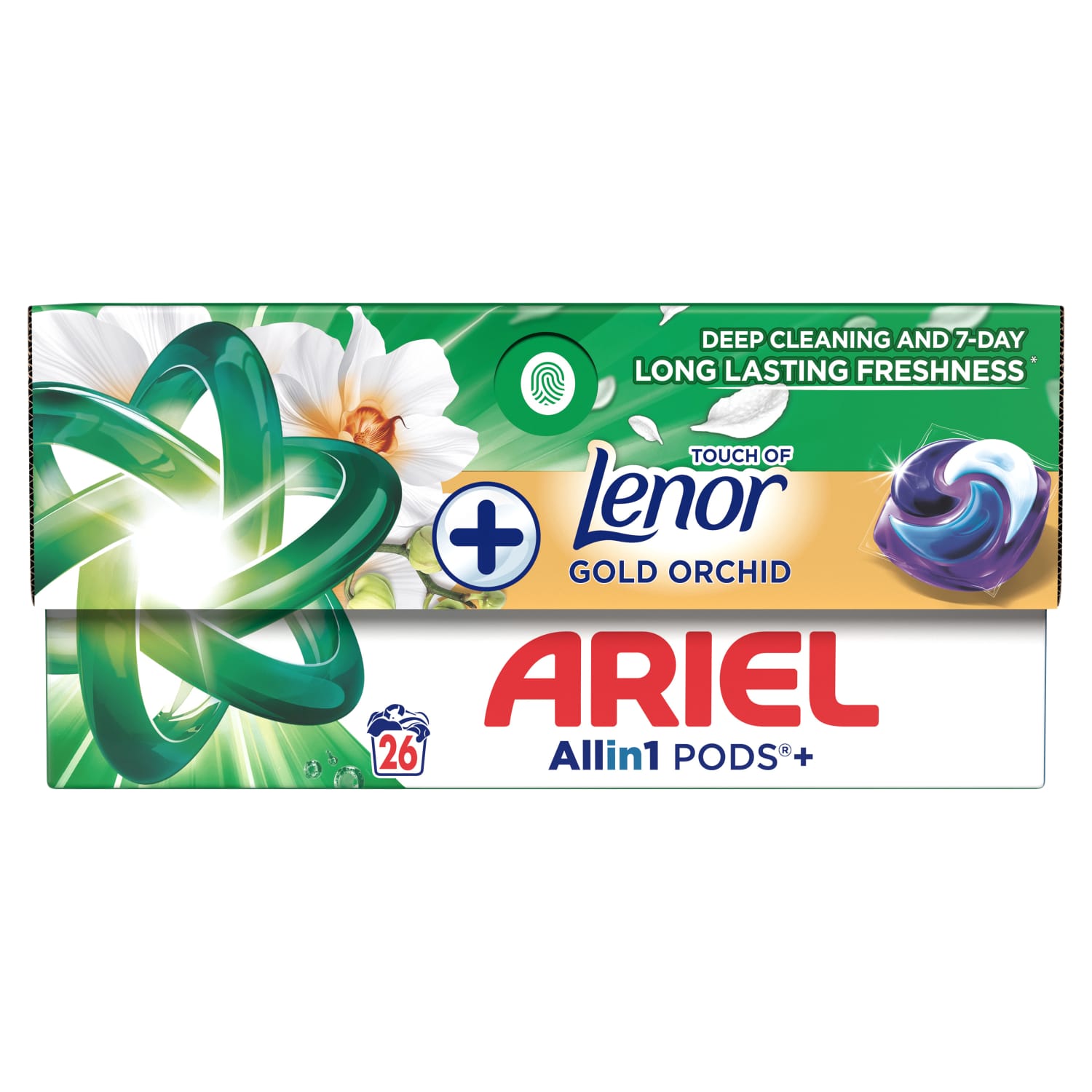 Pesukapslid Ariel Gold Orchid 26tk