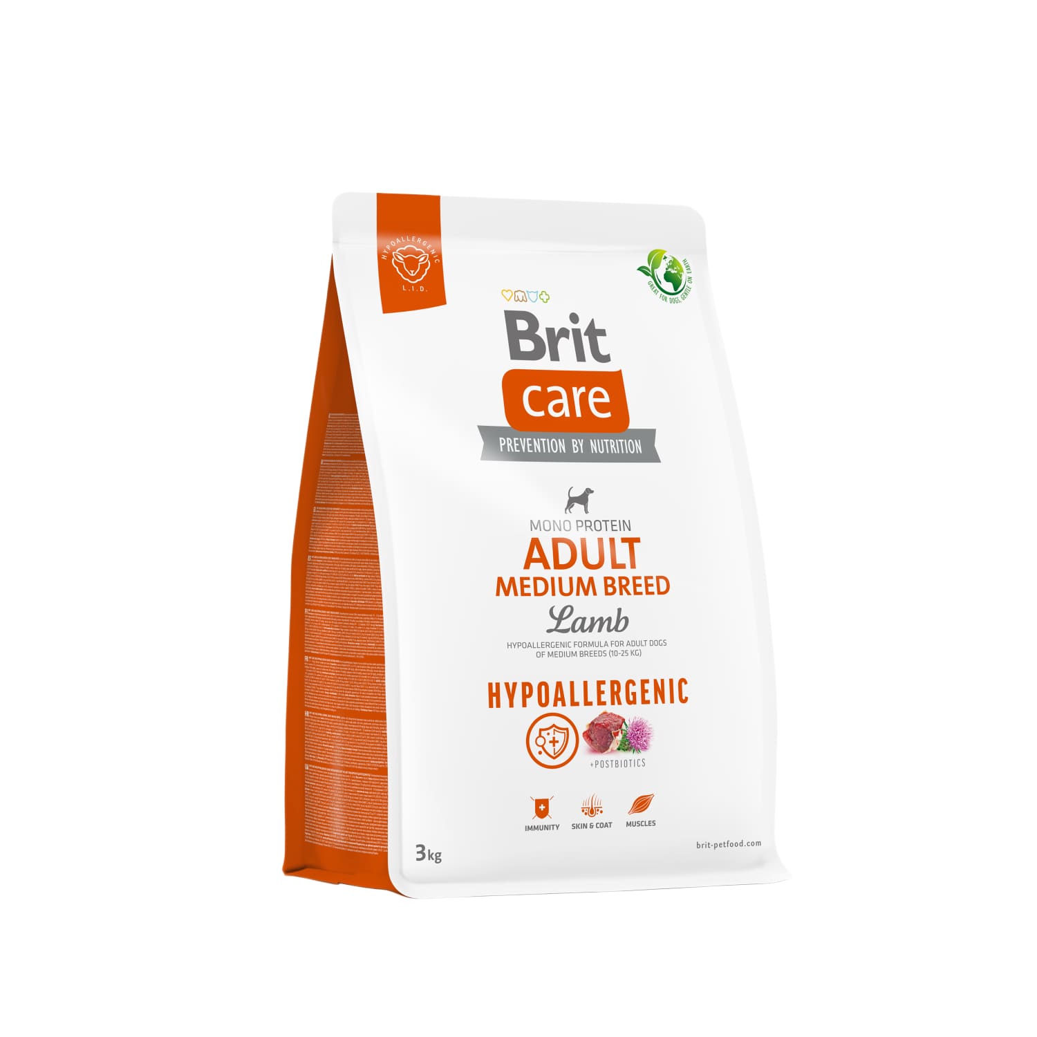 Kuivt. koert. Brit Care Hypoallerg. lamb 3kg