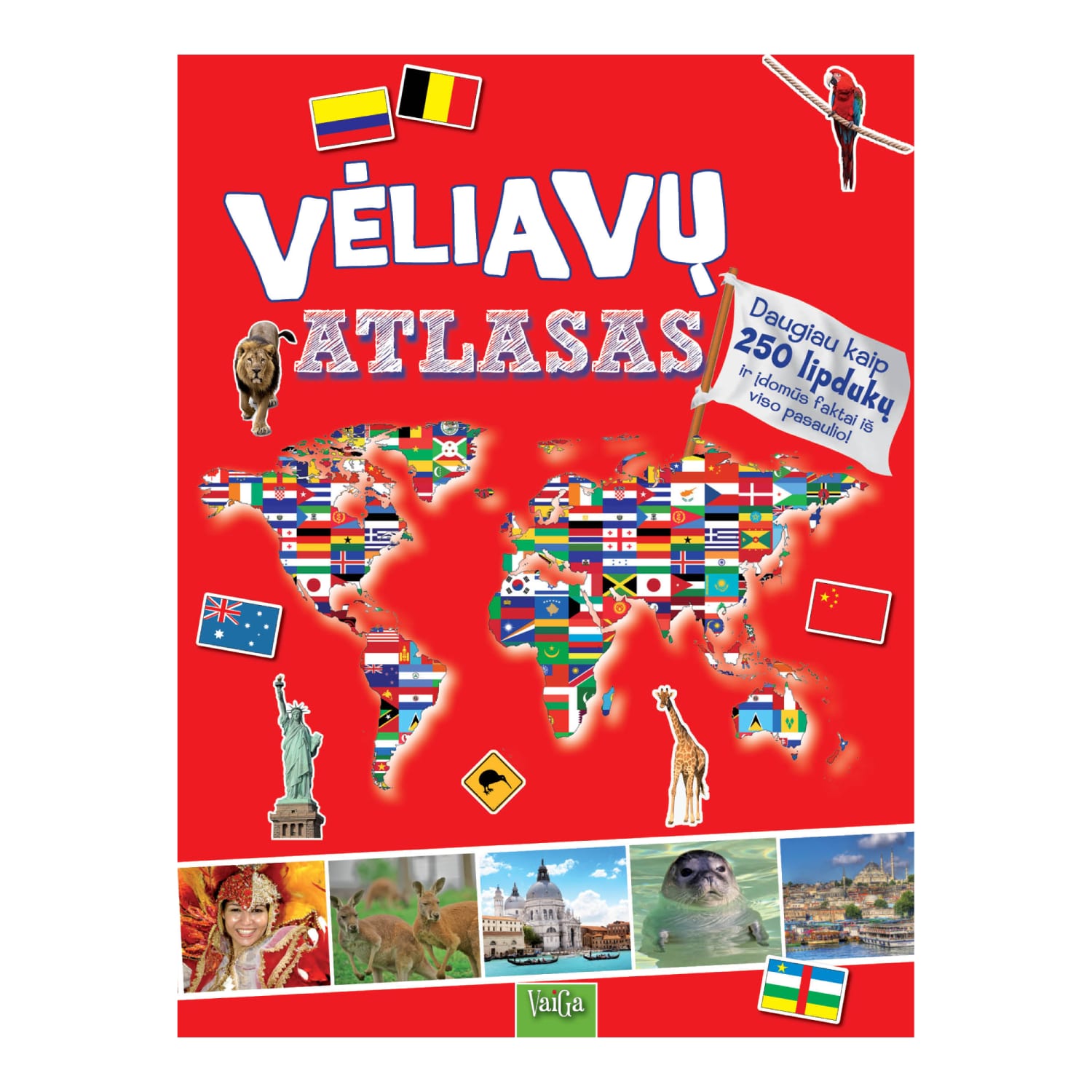Knyga VĖLIAVŲ ATLASAS. DAUGIAU KAIP 250 LIPD.