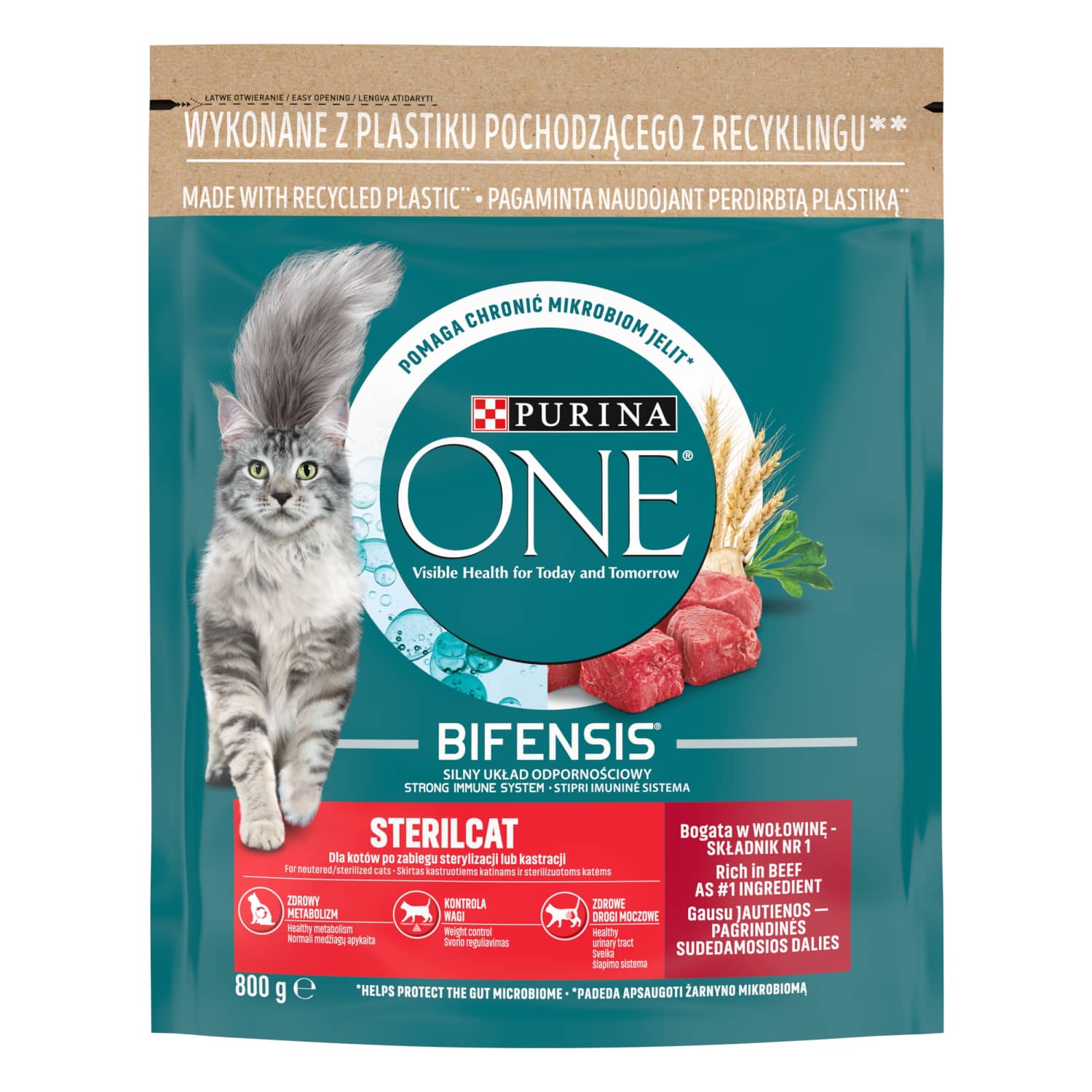 Barība sterilizētiem kaķiem Purina one 800g