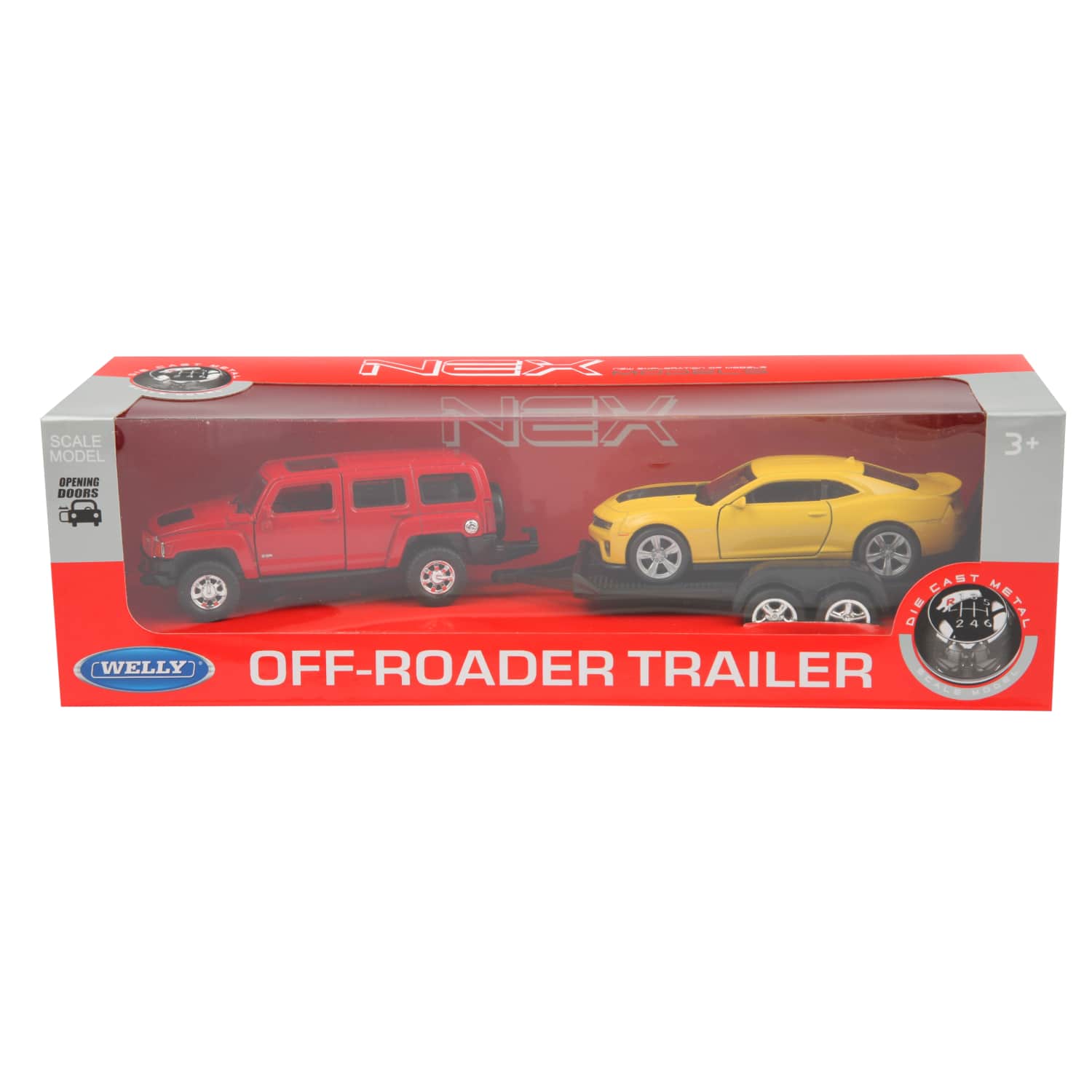 M/a mudelautod 2 autot haagis Welly 1:34