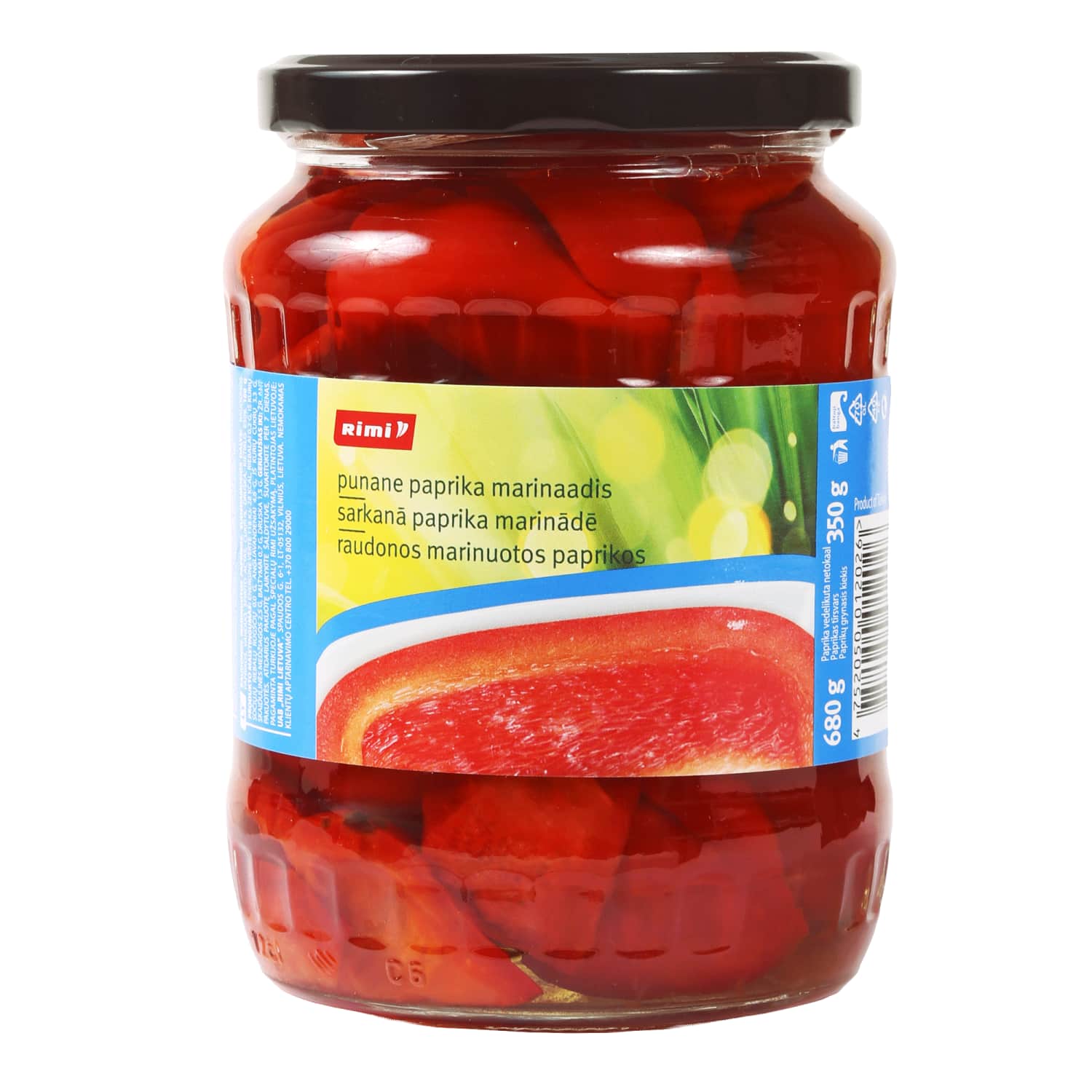 Sarkanā paprika Rimi marinādē 680g/350g