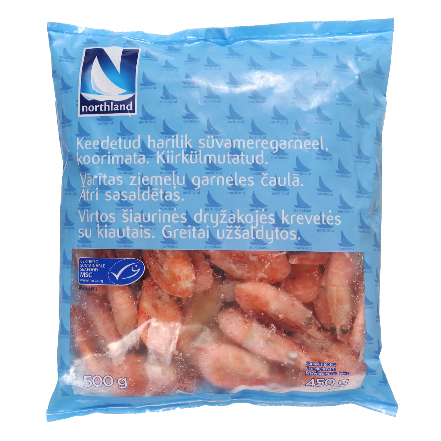 Krevetės su k. Northland,MSC,90/120,450g