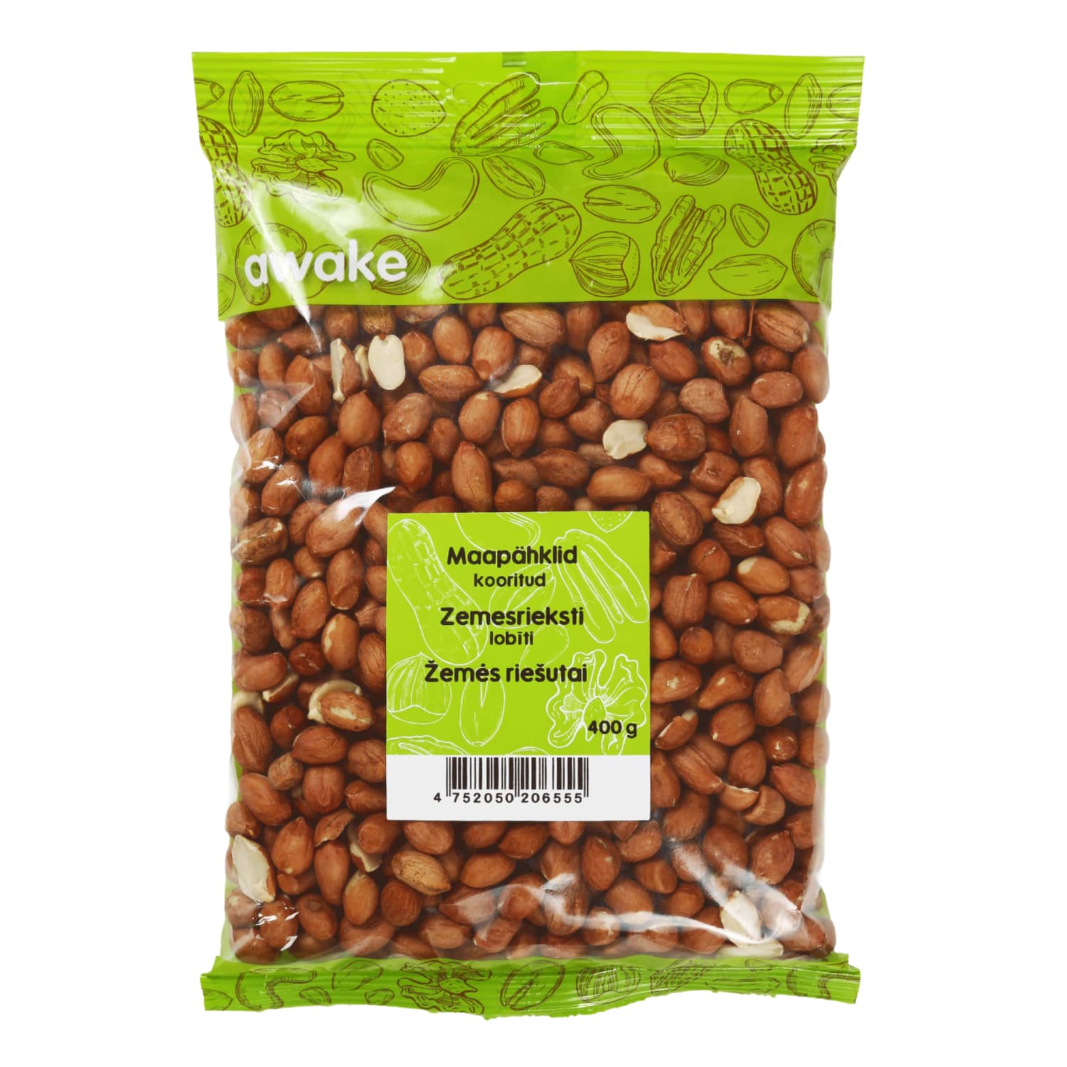 Žemės riešutai AWAKE, 400 g
