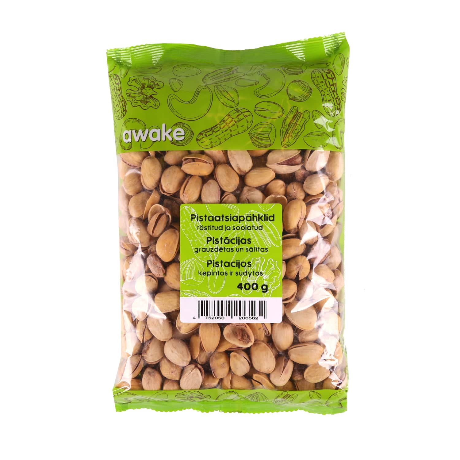 Pistācijas Awake grauzdētas un sālītas, 400 g