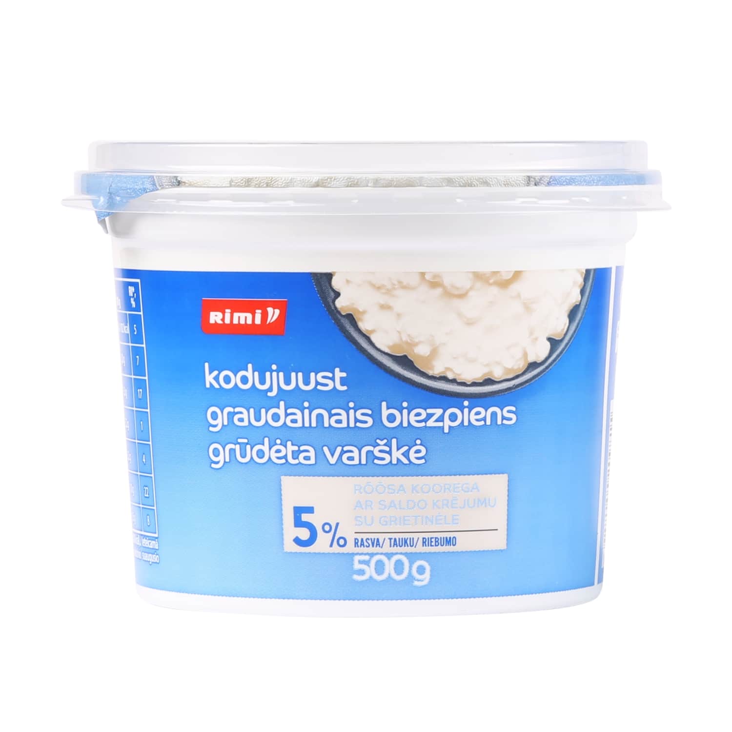 Kodujuust rõõsa koorega 5% Rimi 500g