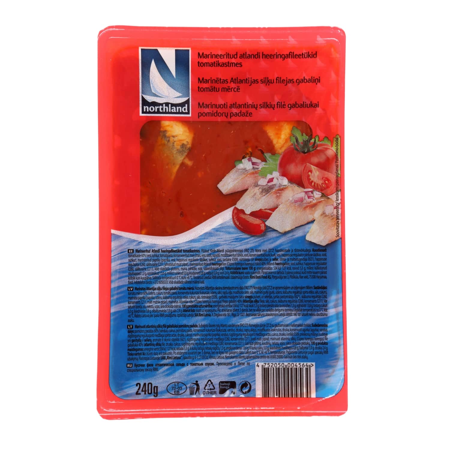 Rimi – akcija / nuolaida: Silkių filė pomidorų padaže NORTHLAND, 240 g