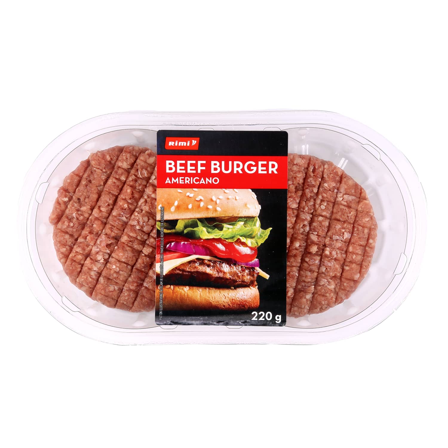 Burgeripihvid veiselihast Americano Rimi 220g