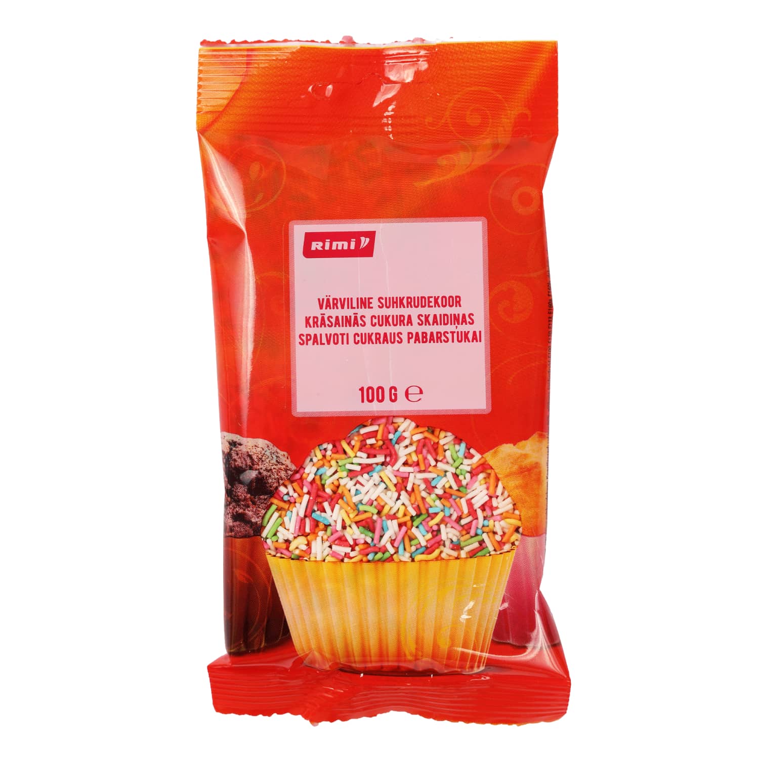 Spalvoti cukraus pabarstukai RIMI, 100g