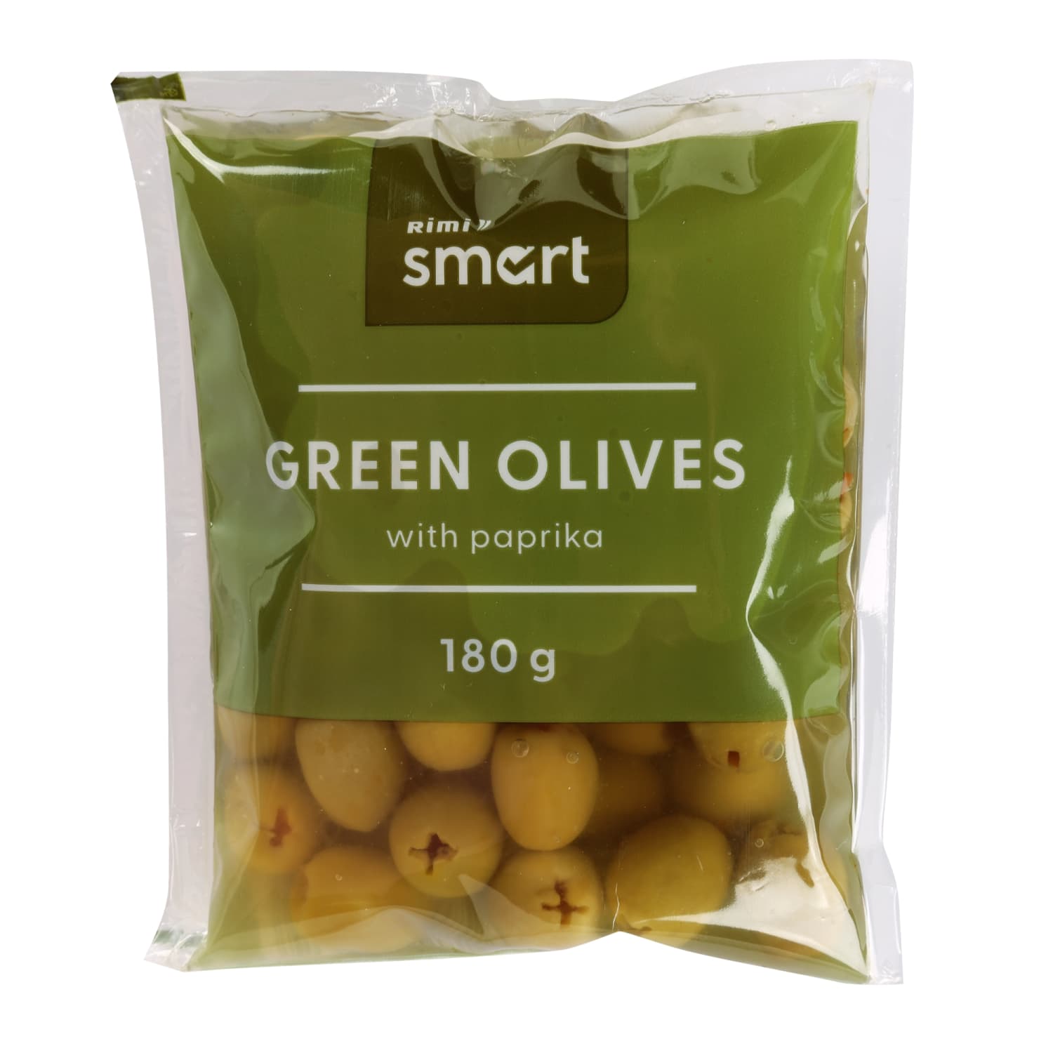 Rohelised oliivid Rimi Smart paprik.180g/80g