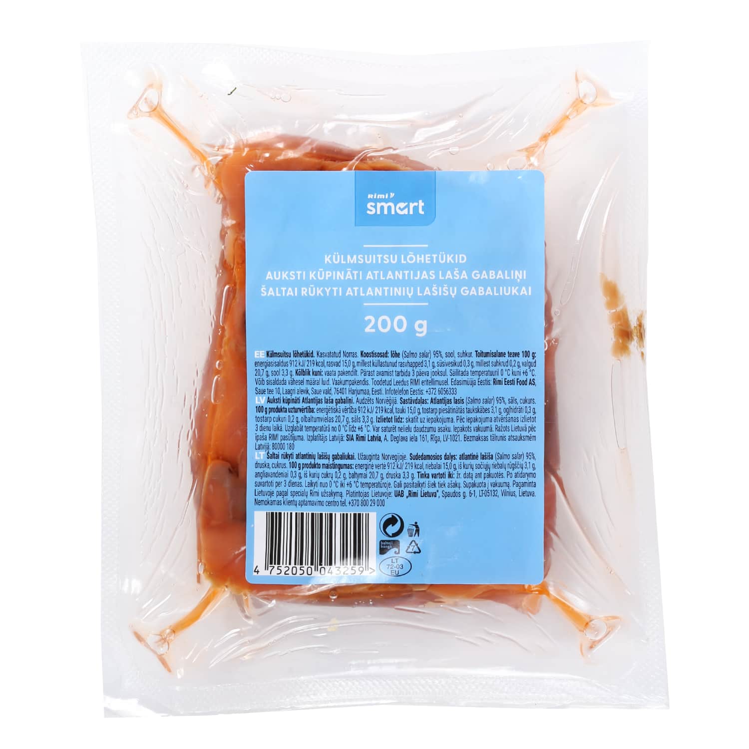 Külmsuitsu lõhetükid Rimi Smart 200g