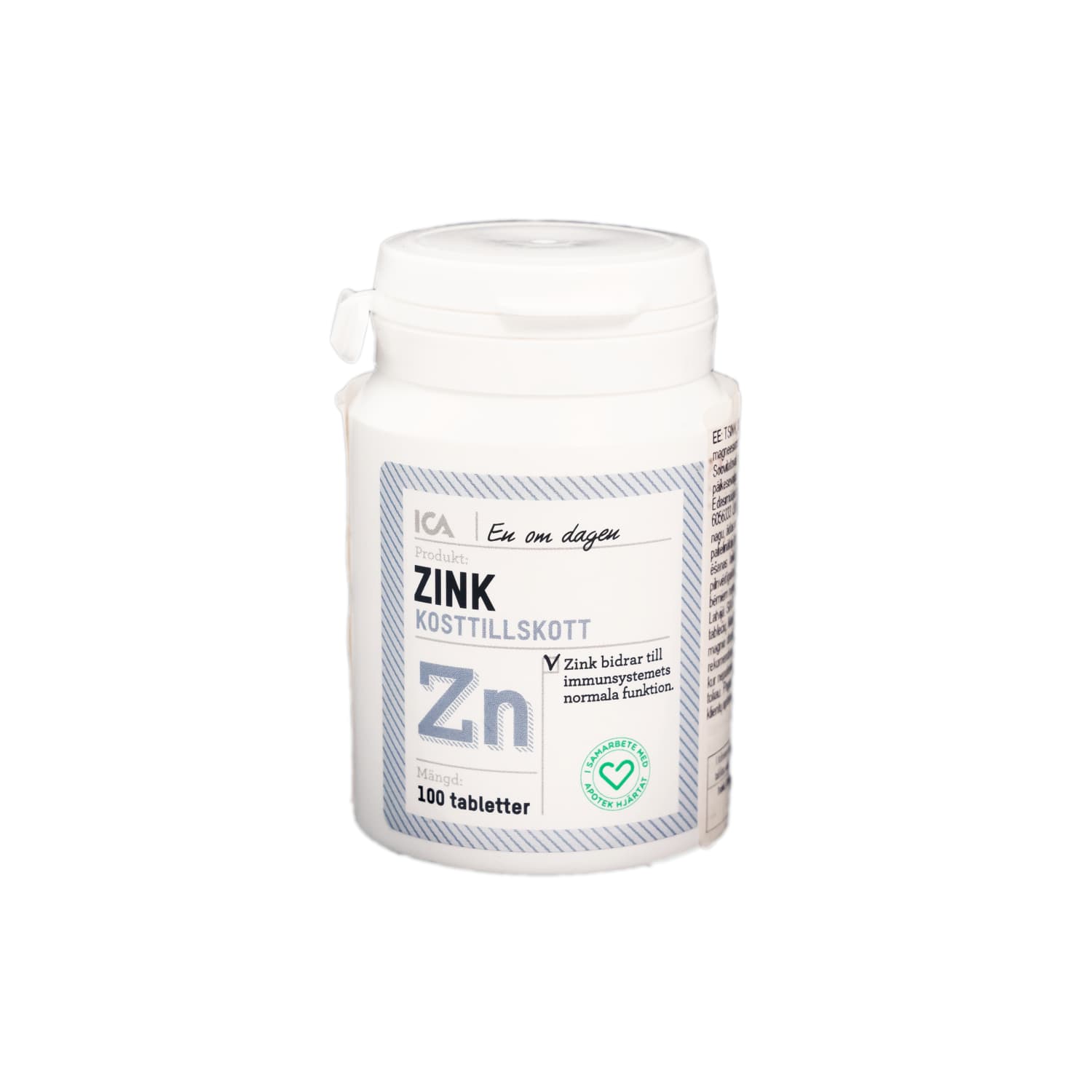 Uztura bagātinātājs cinks ICA 100 tabletes