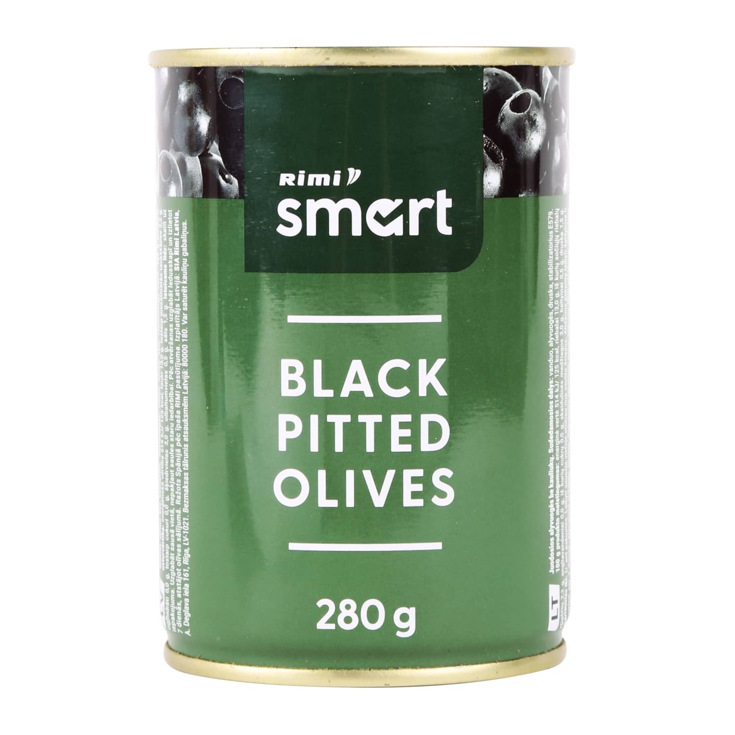 Melnās olīvas Rimi Smart bez kaul. 280g/110g