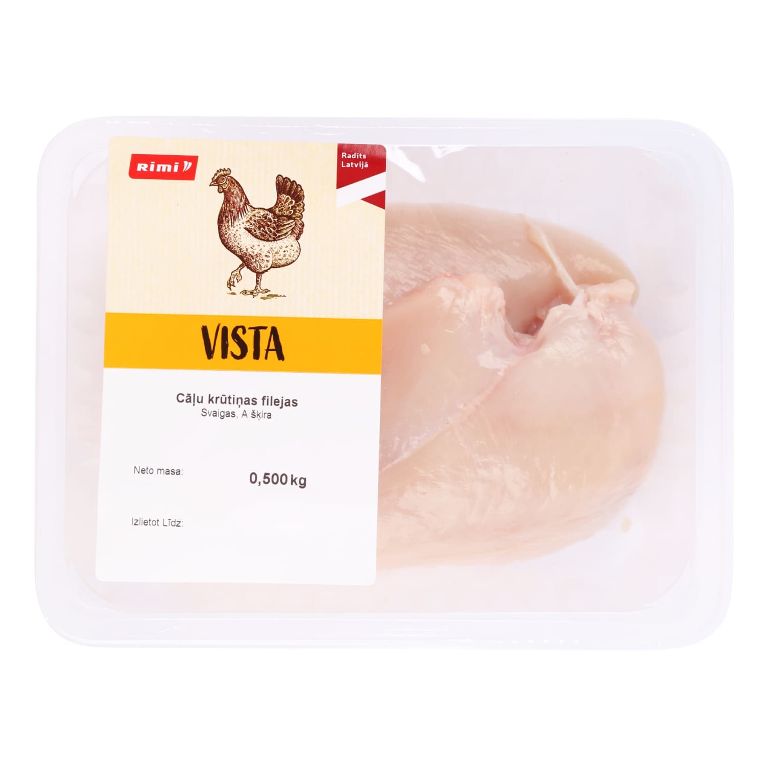 Cāļu krūtiņas filejas Rimi 500g