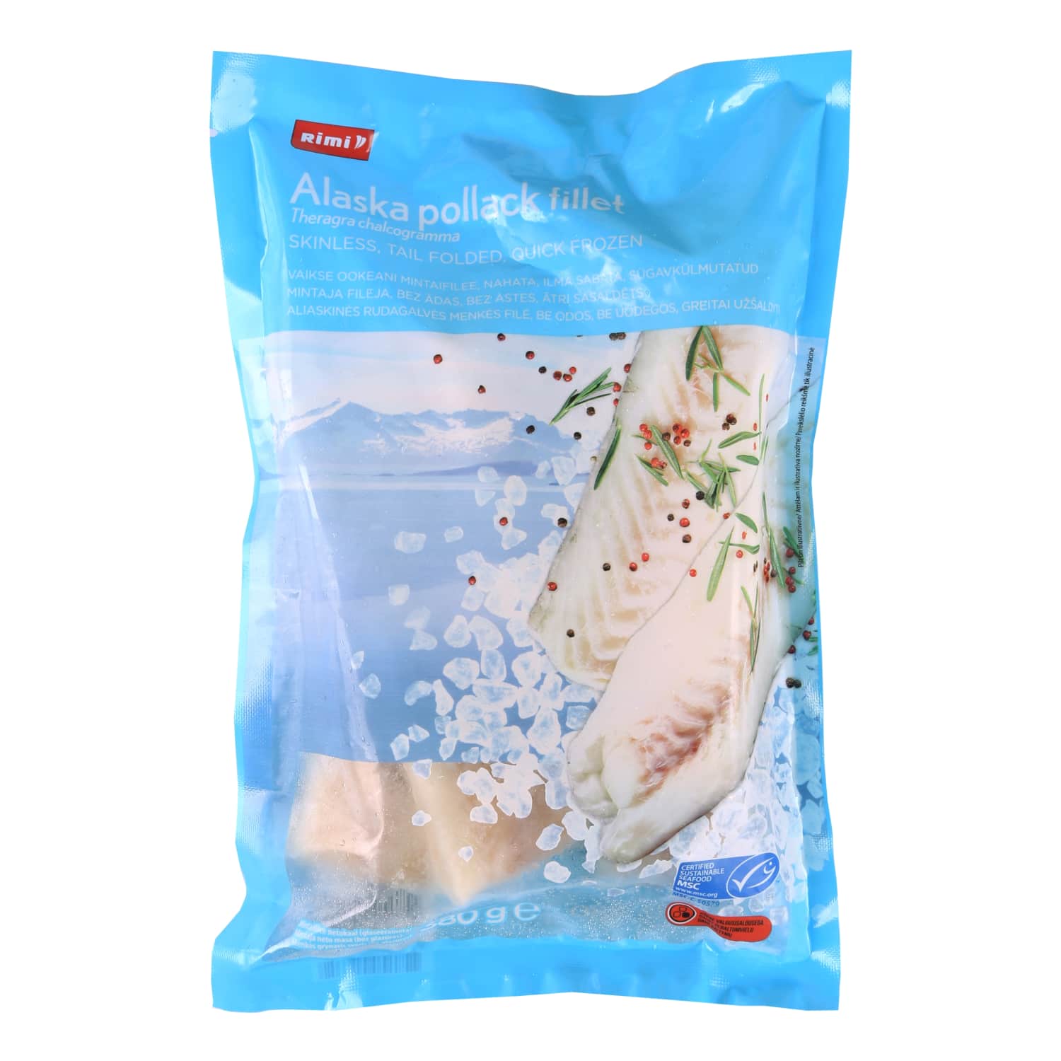 Mintajas fileja Rimi saldēta MSC 380g