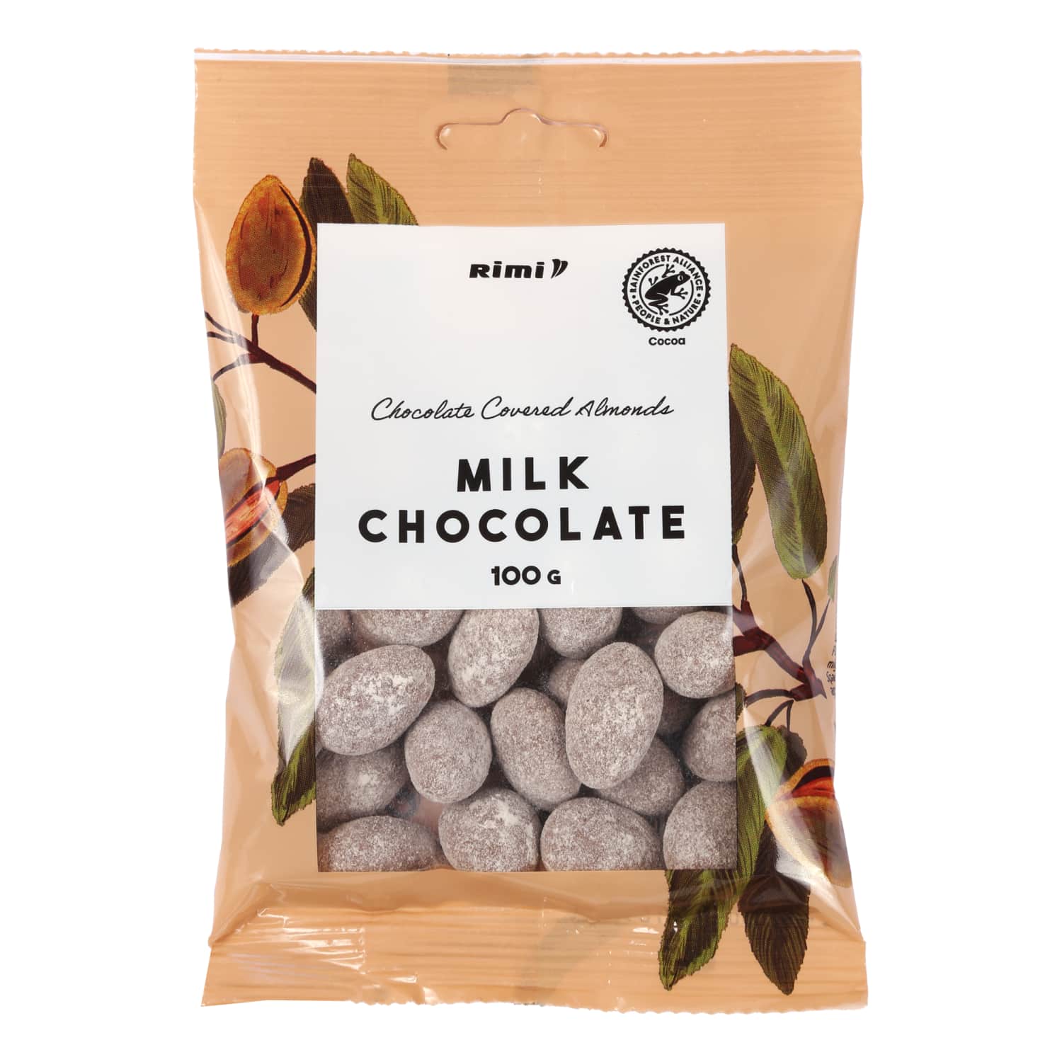 Mandeles piena šokolādē Rimi 100g