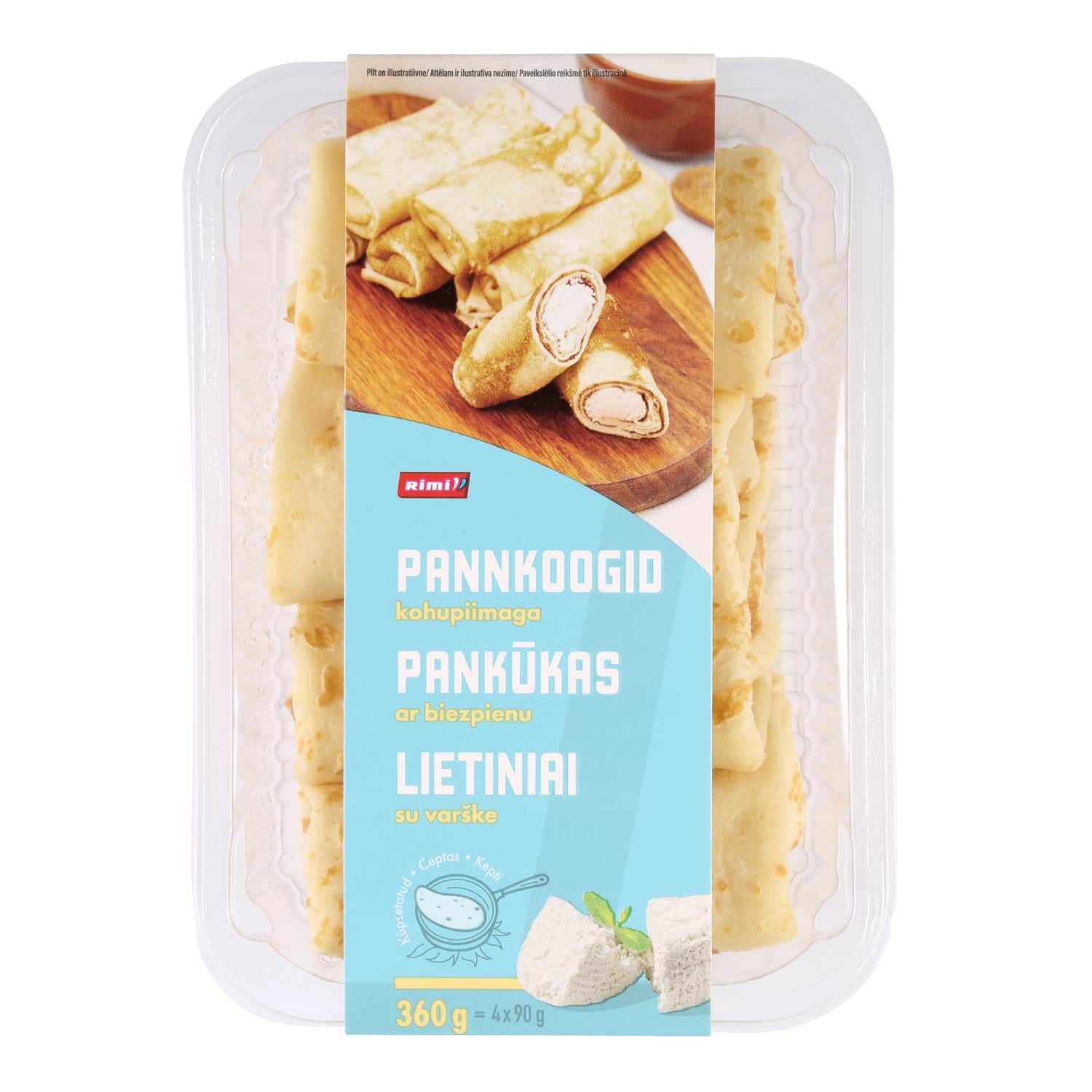 Pankūkas Rimi ar biezpienu 4x90g, 360g