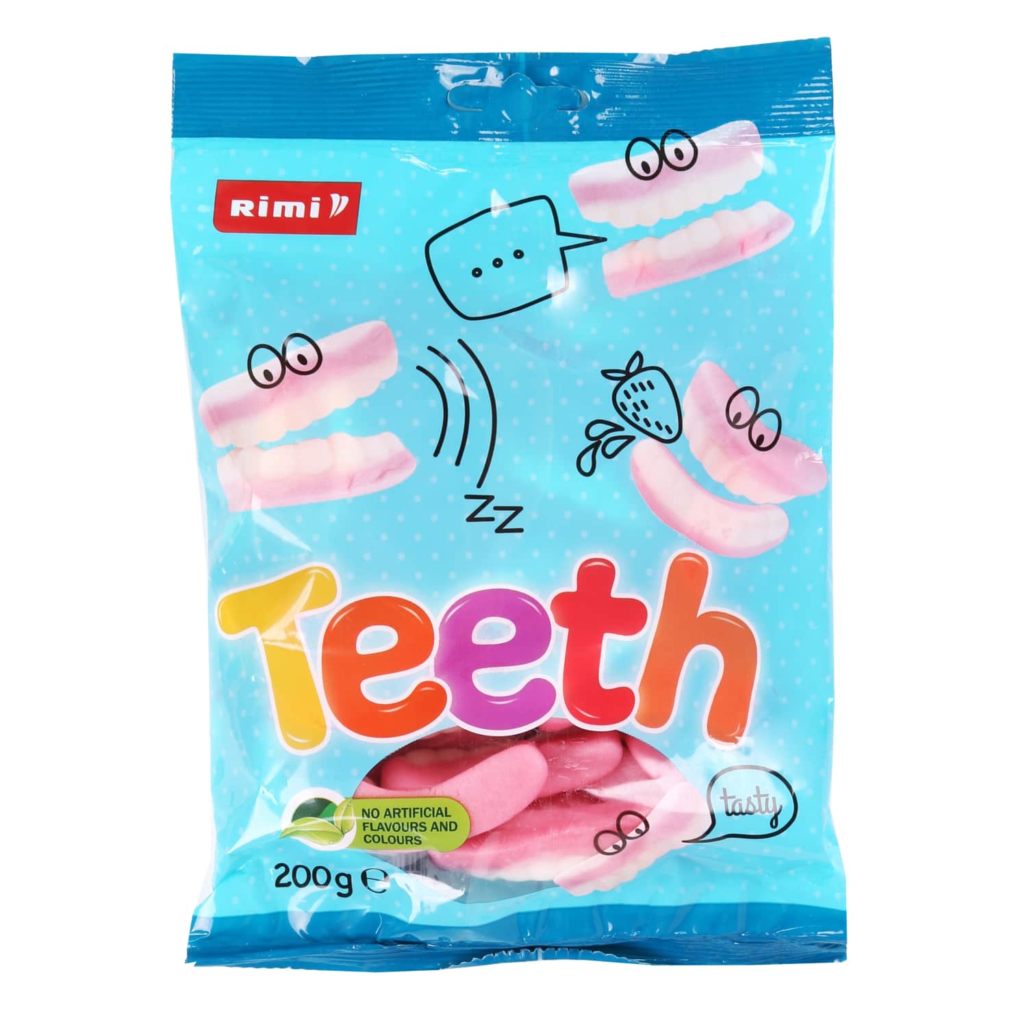 Zemeņu garšas želejkonfektes Teeth Rimi 200g