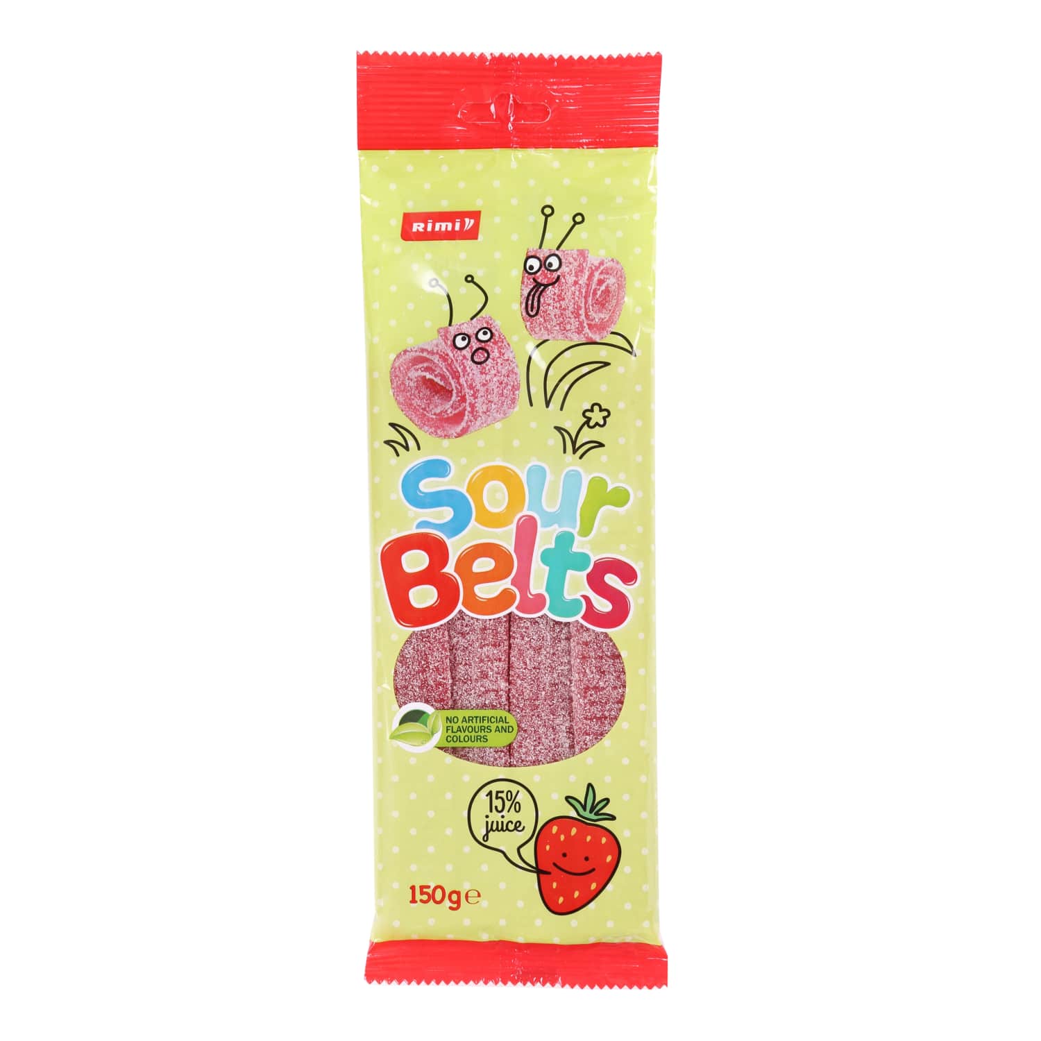 Skābās želejkonfekt.ar zemeņu garšu Rimi 150g