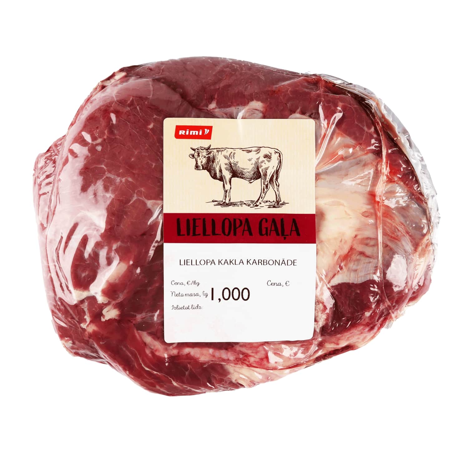 Liellopa kakla karbonāde Rimi kg