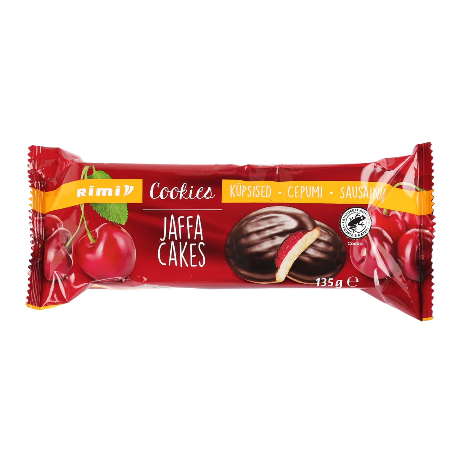 Cepumi Jaffa šokolādē ar ķiršu želeju 135g