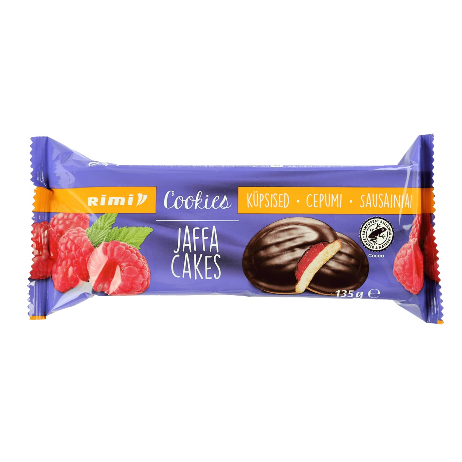 Cepumi Jaffa šokolādē ar aveņu želeju 135g