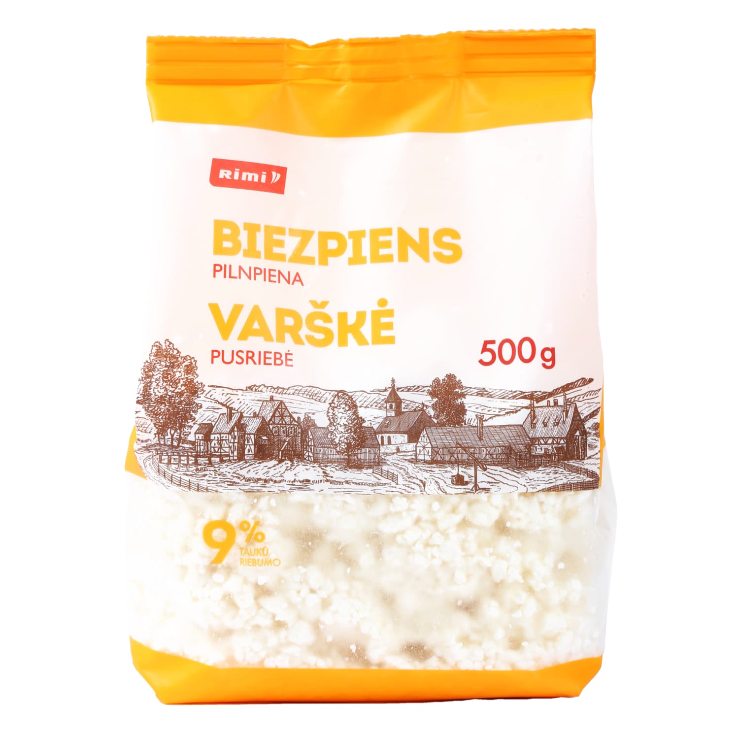 Pusriebė varškė RIMI, 9 % rieb., 500 g