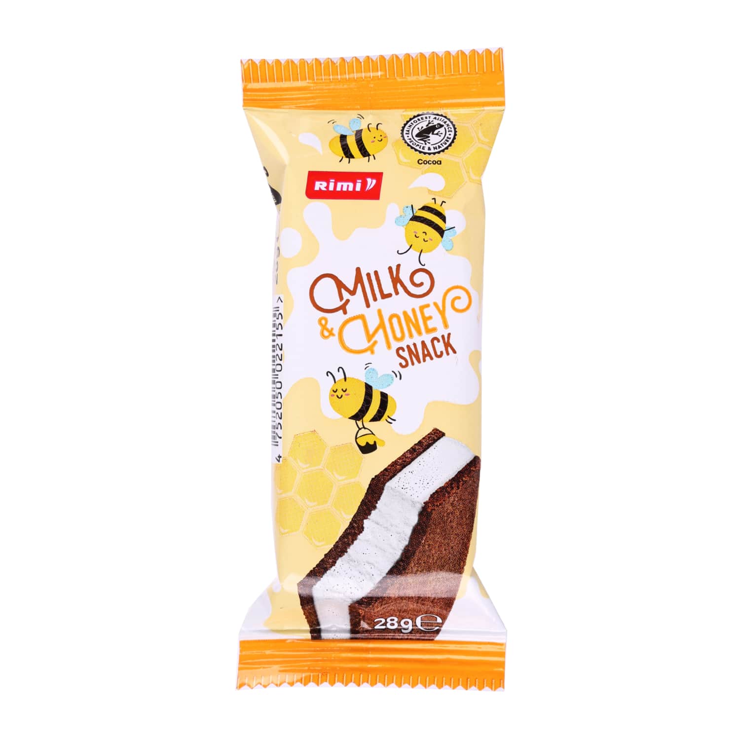 Batoniņš Rimi ar piena un medus krēmu 28g