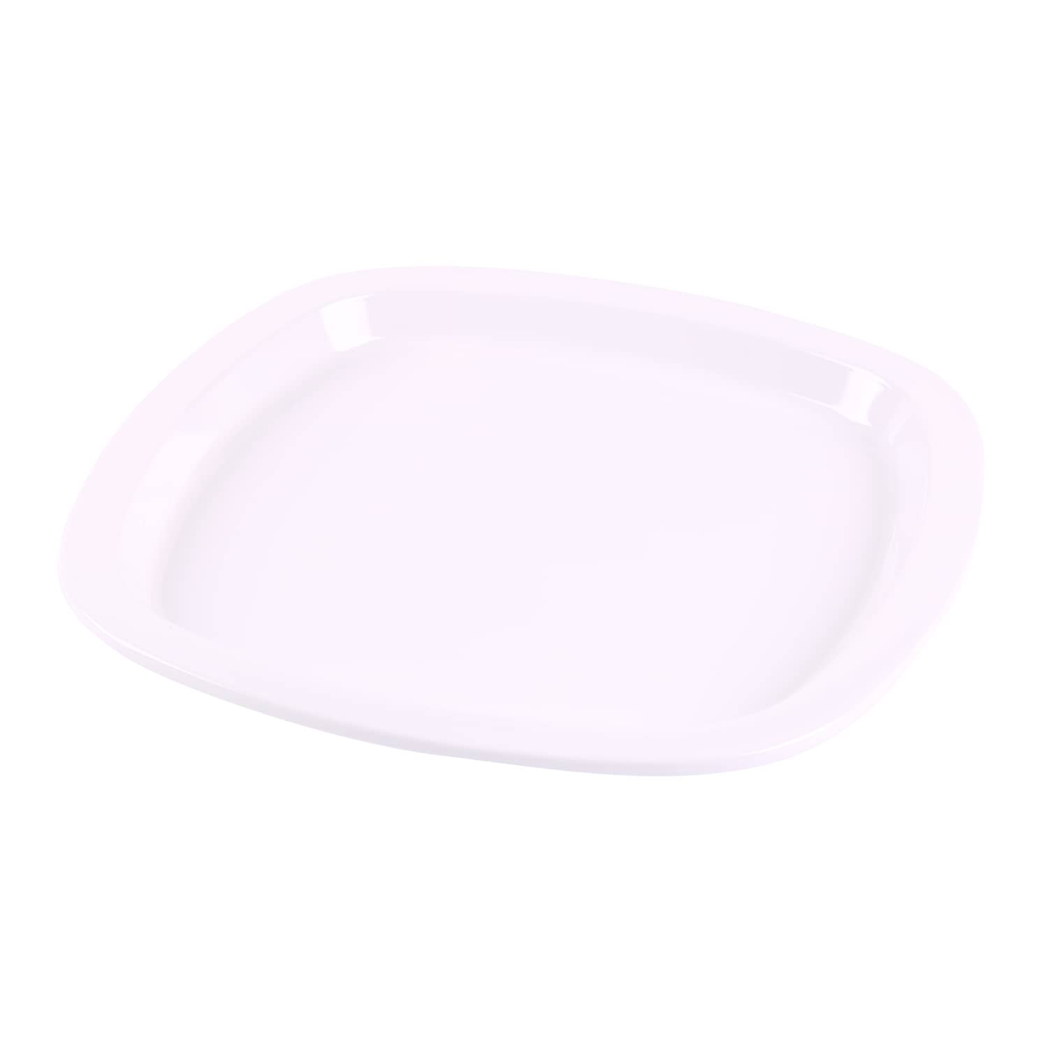 Korduvkasutatav plasttaldrik, valge, 18,4cm