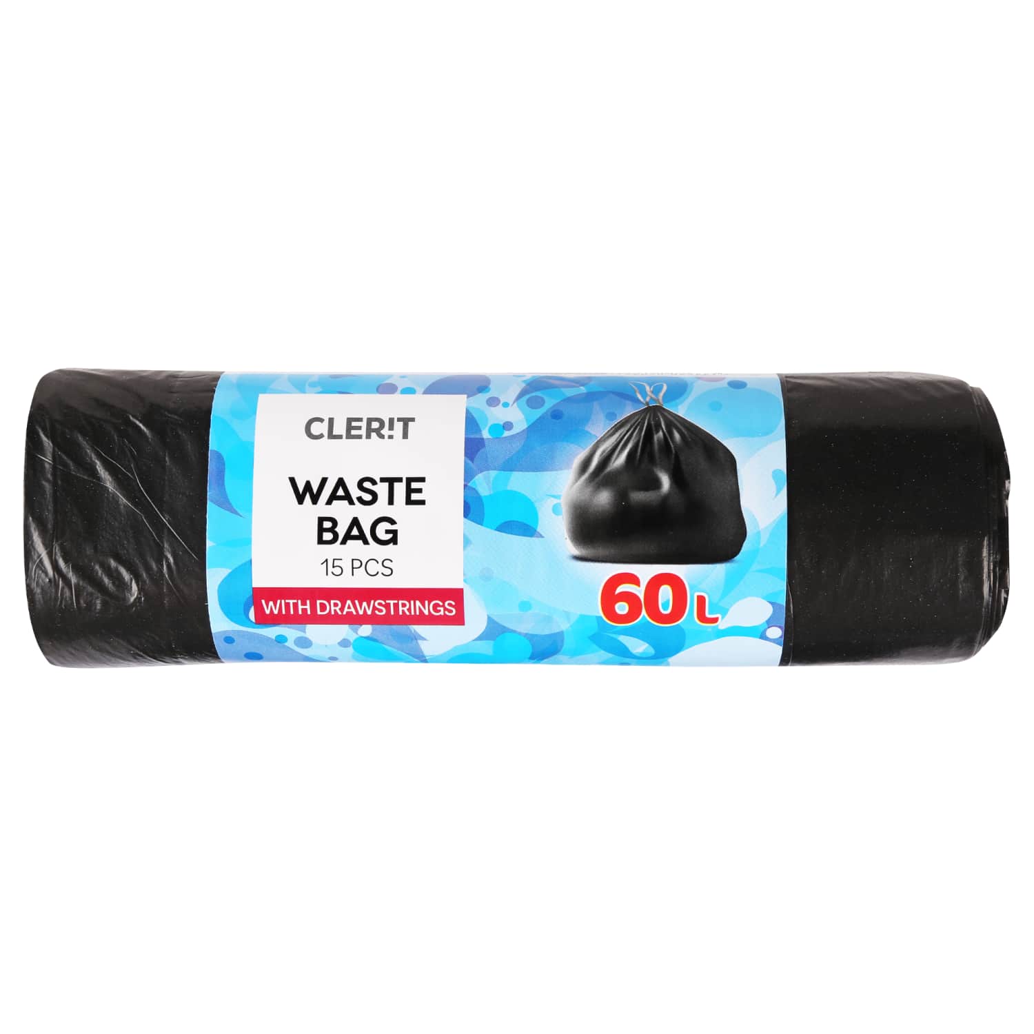 Atkritumu maisi ar auklu 60L, 15 gab.