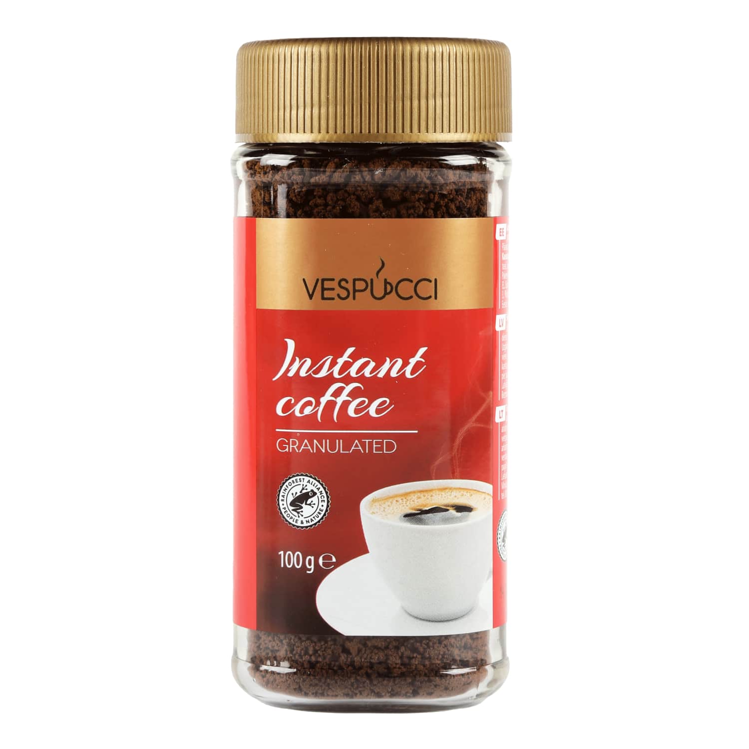 Šķīstošā kafija Vespucci granulēta 100g
