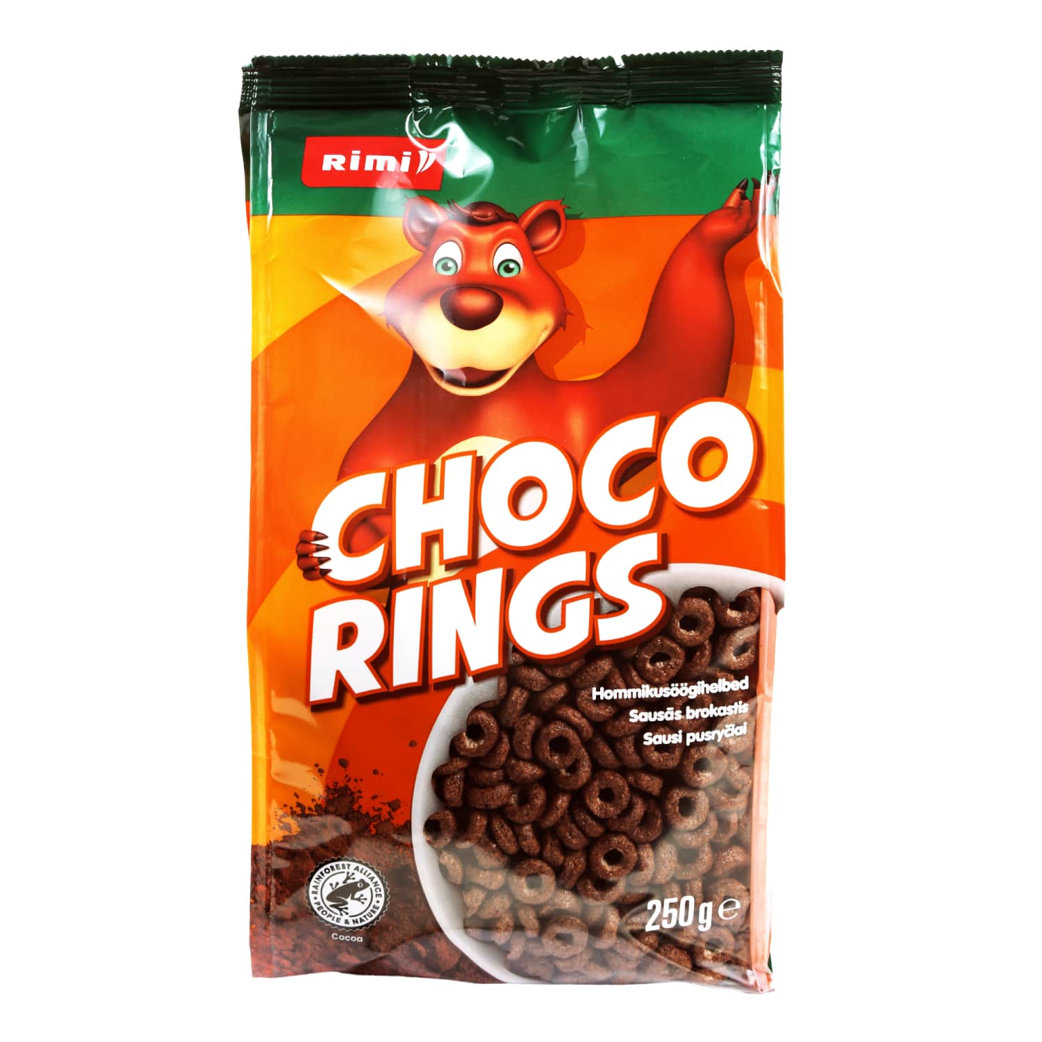 Hommikusöögihelbed kakaorõngad Rimi 250g