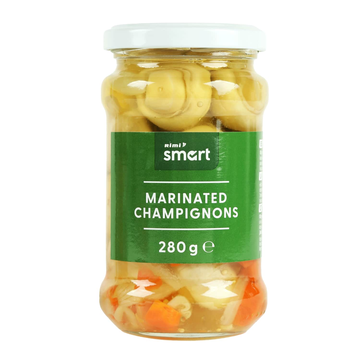 Šampinjonid marin. Rimi Smart 280g/165g