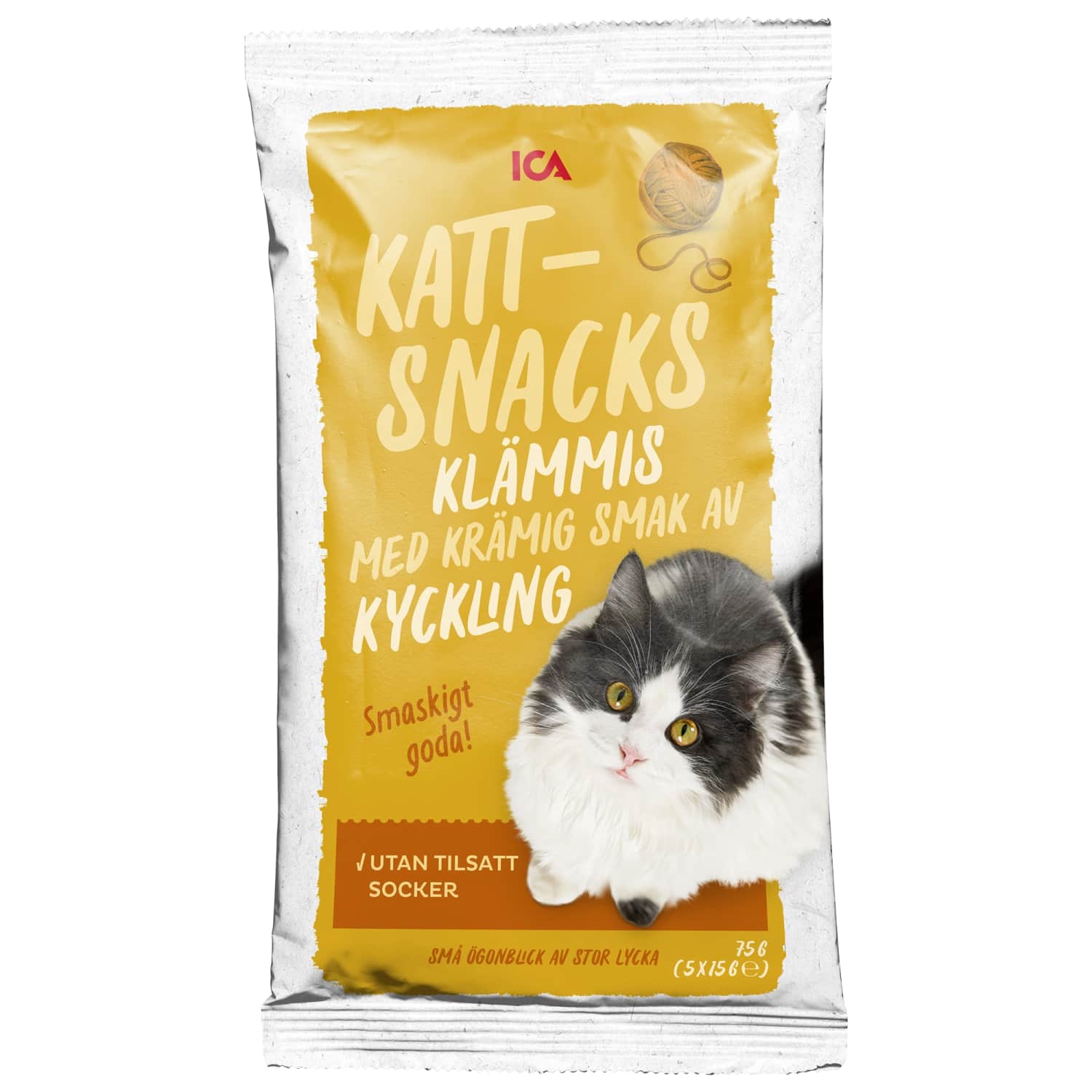 Užkandis katėms vištienos skonio ICA, 75 g