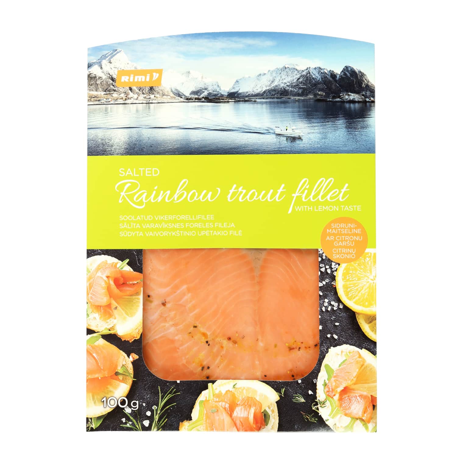 Sāl.varavīksnes foreles fil. Rimi citr.g.100g