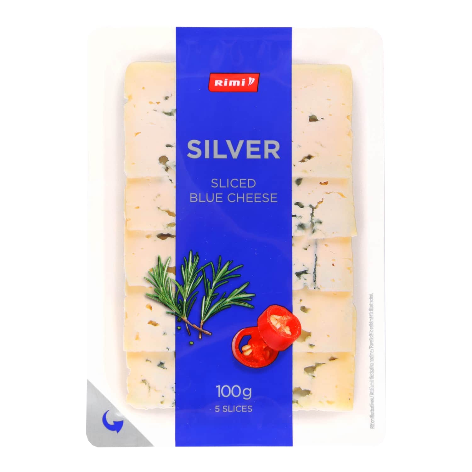 Sinihallitusjuust Silver viil. 50% Rimi 100g