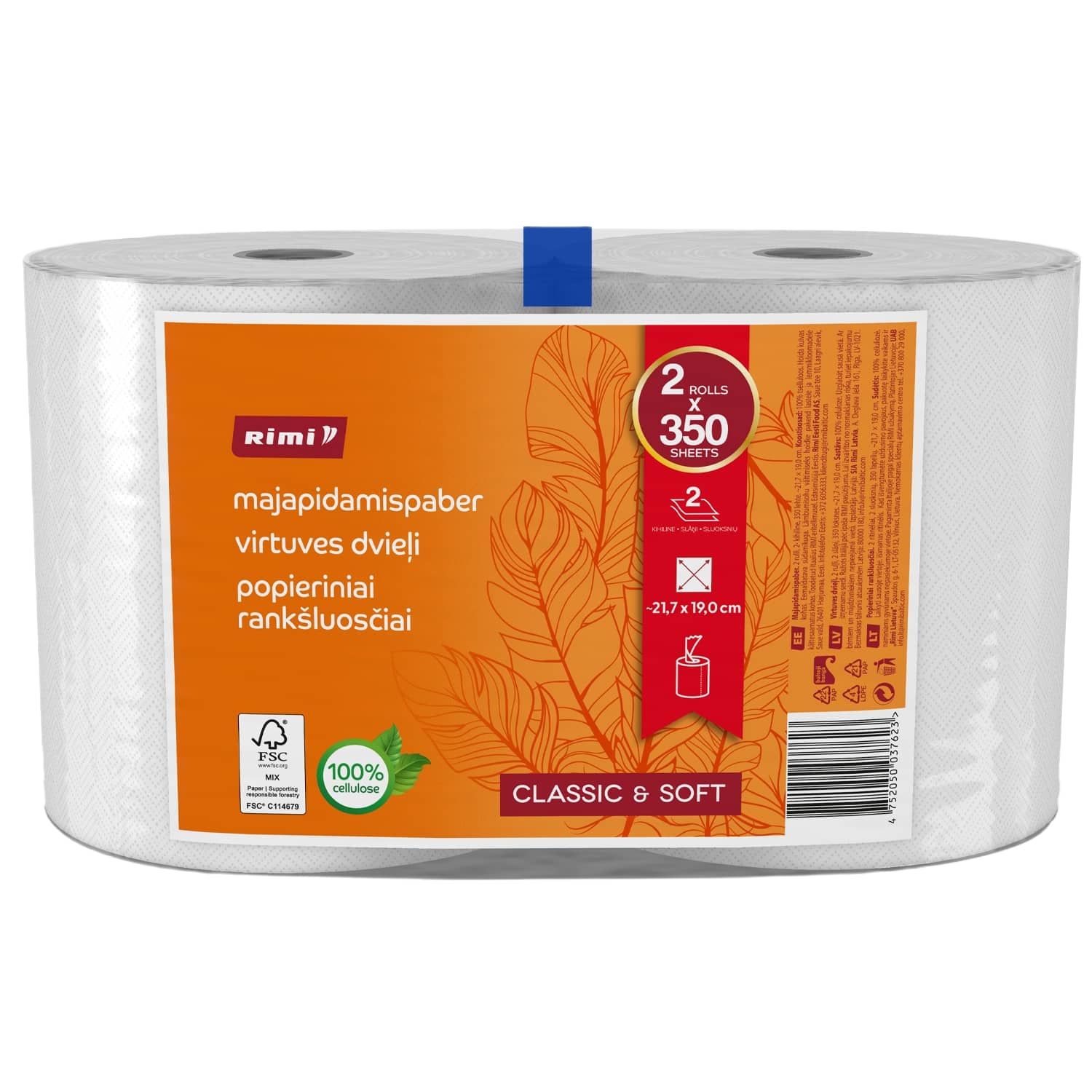 Virt. dvieļi Rimi 2sl., 2ruļ., 350loks.