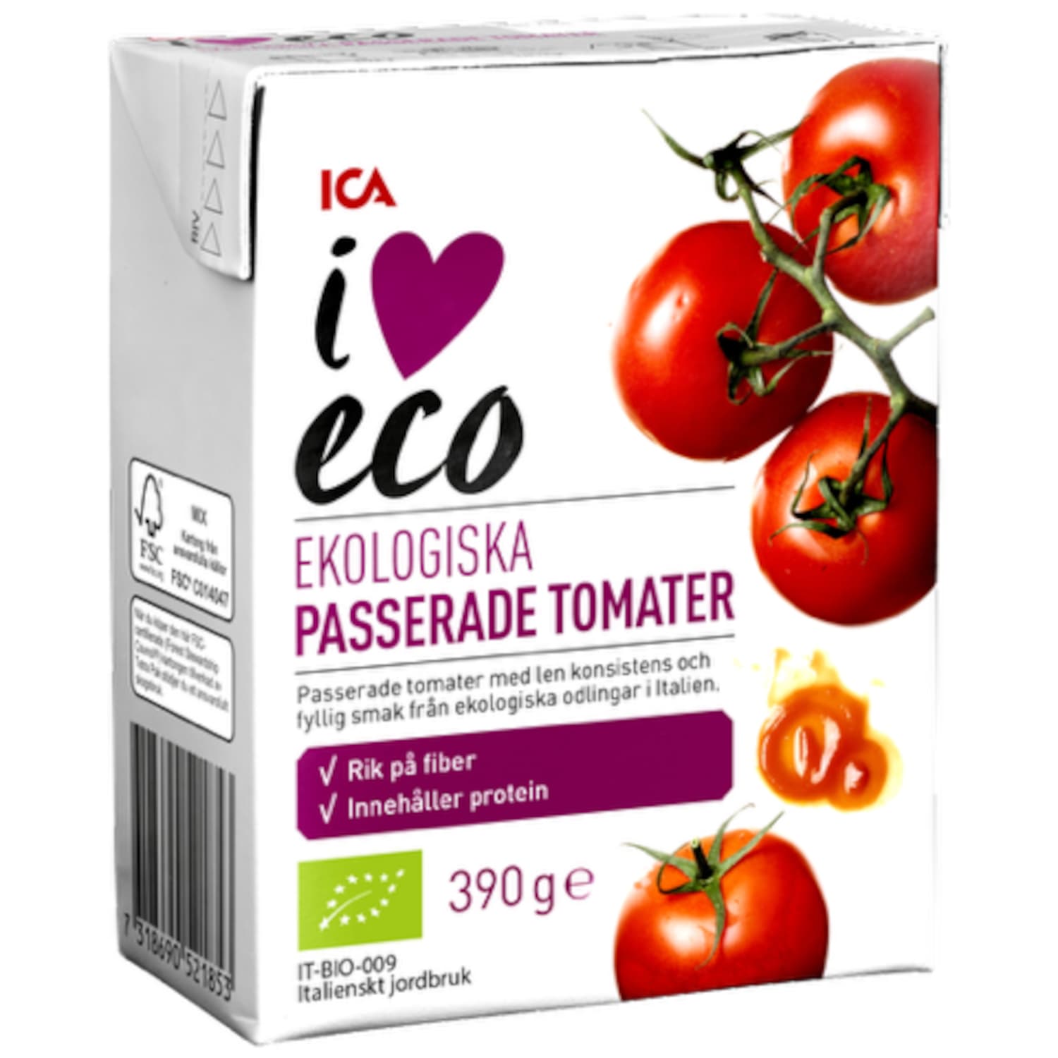 Ekologiški trinti pomidorai I LOVE ECO, 390 g