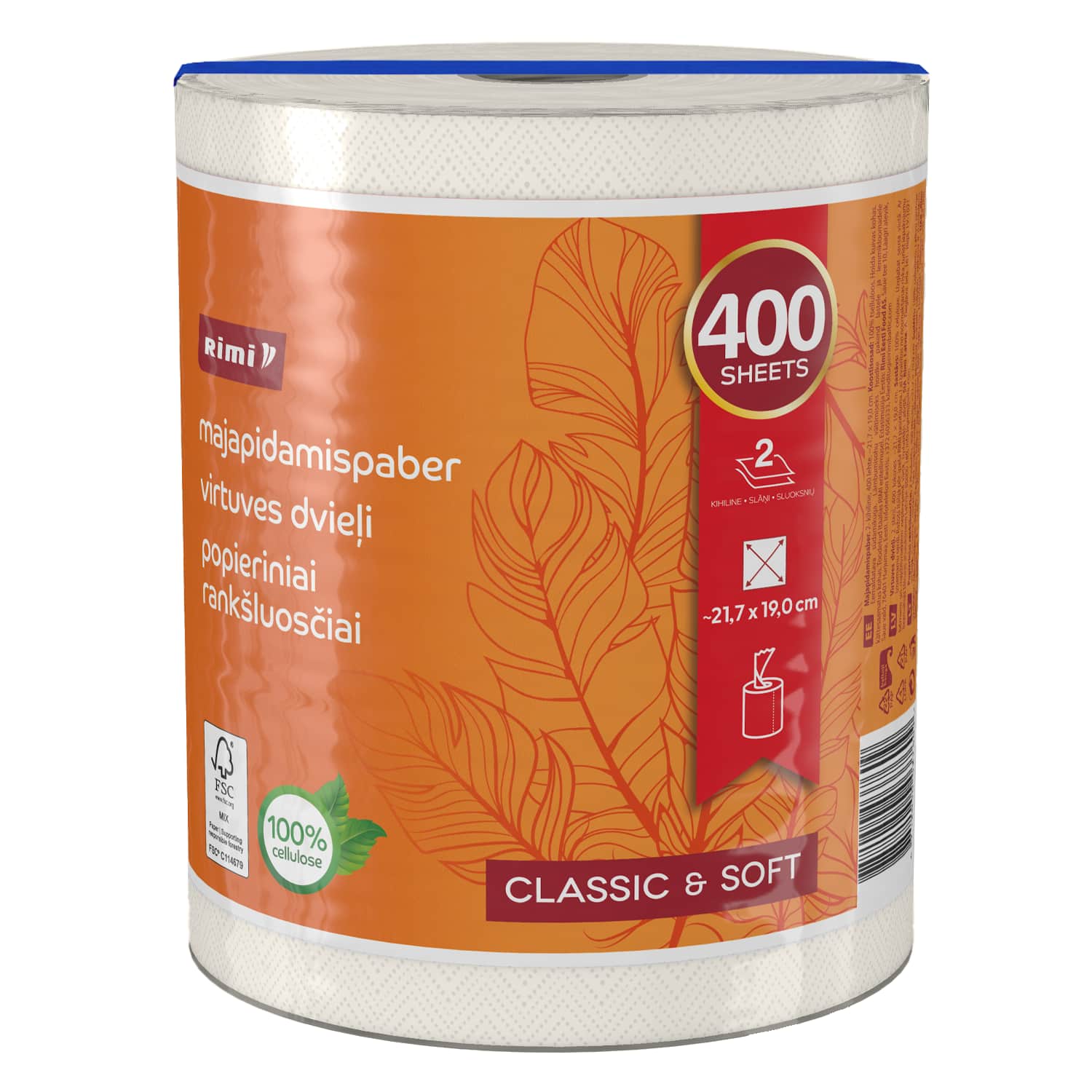 Majapidamispaber Rimi 2-kihiline 400 lehte
