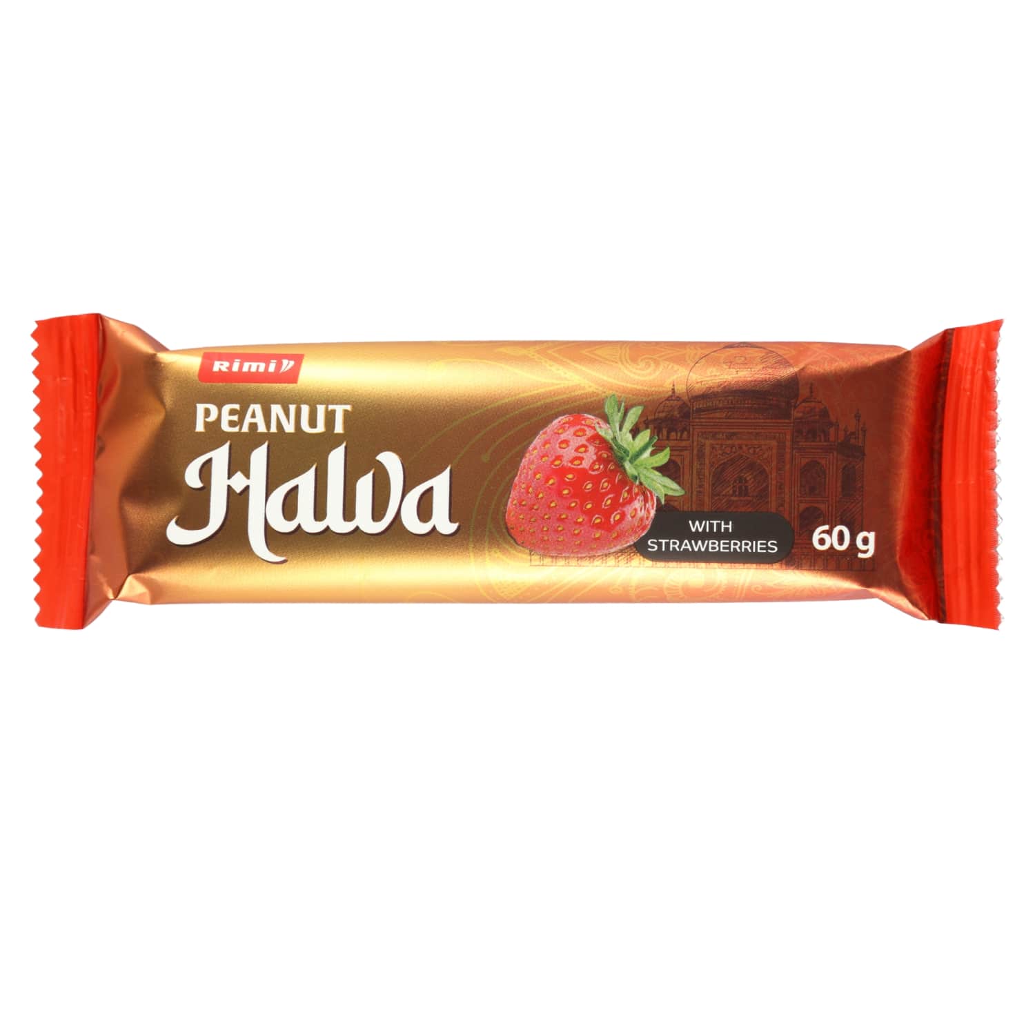 Zemesriekstu halva Rimi ar zemenēm 60g
