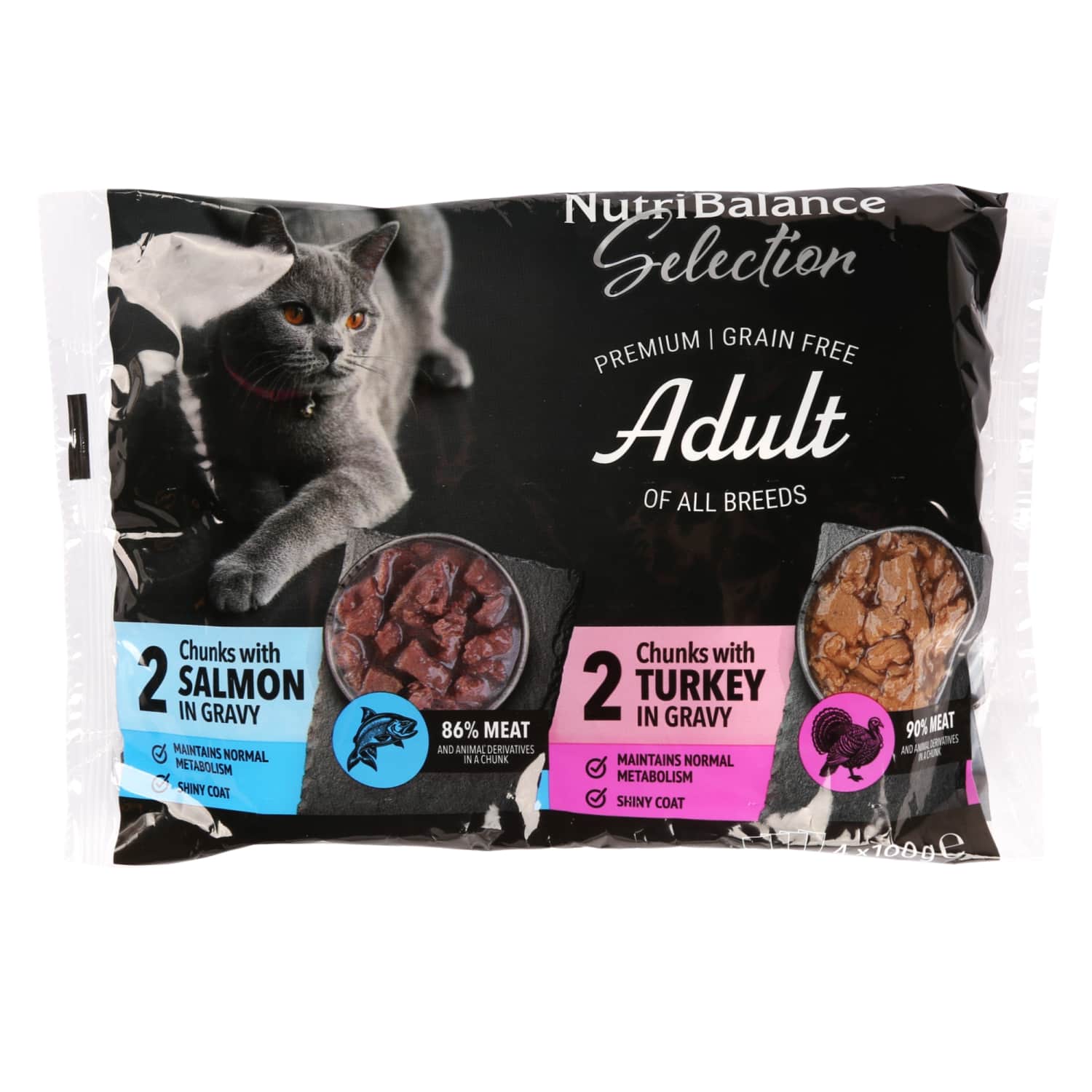 T.sööt Nutribalance Selec. kalkun-lõhe 4x100g