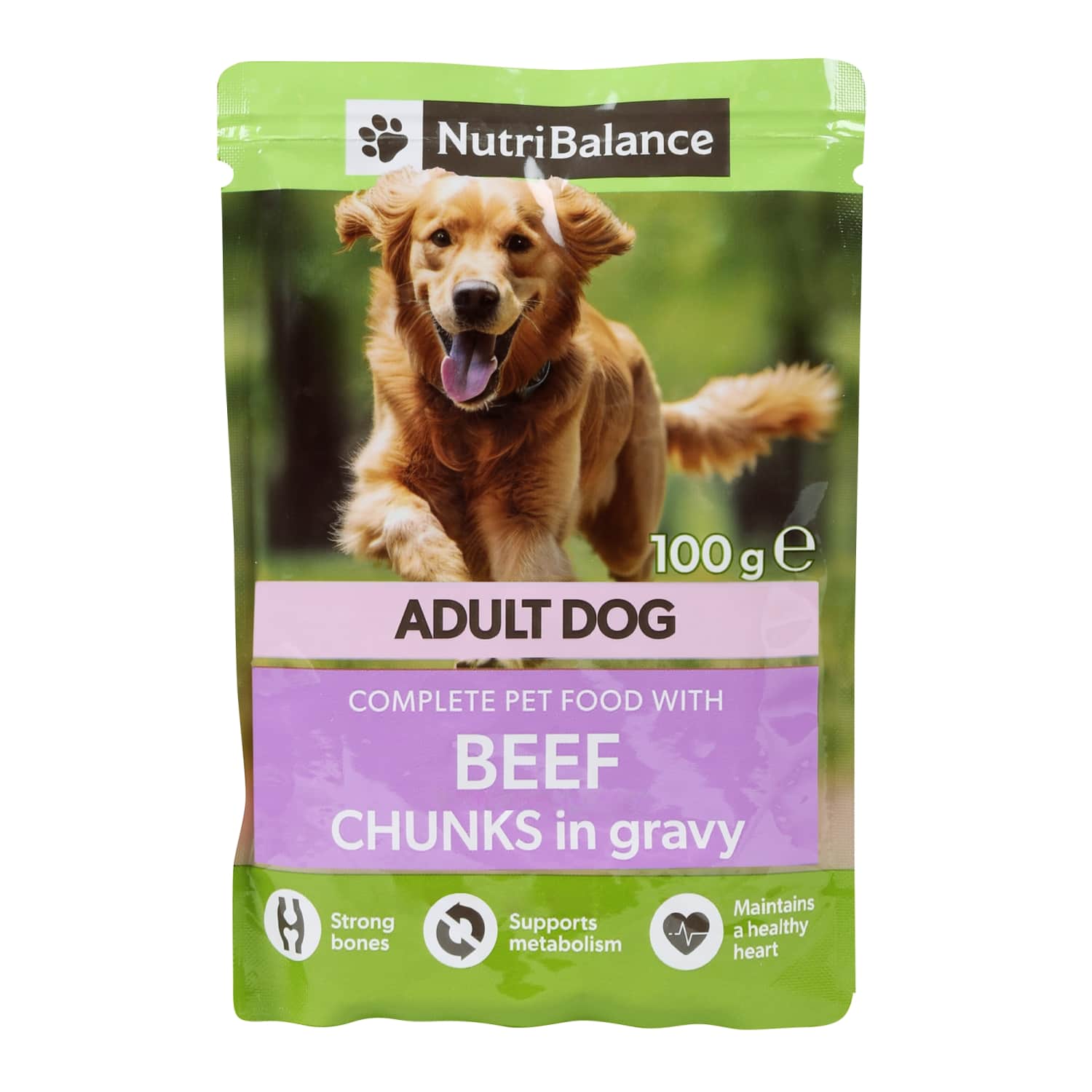 Suņu barība Nutribalance ar liellopa g. 100g