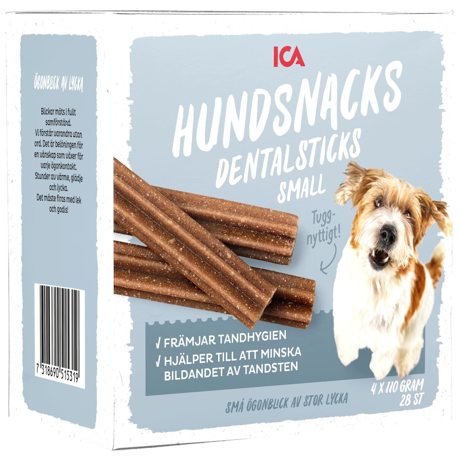 Užk. šun. ICA dantų lazdelės su višt., 28 vnt