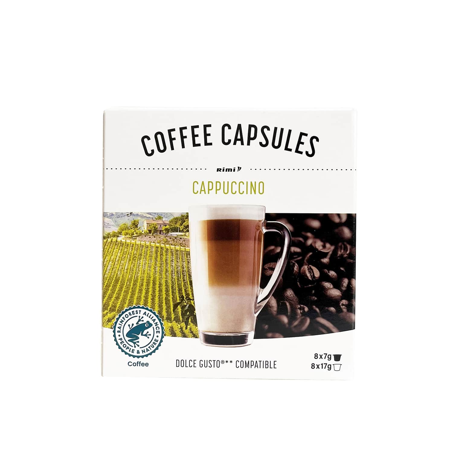 Kohvikapslid Cappuccino Rimi 192g