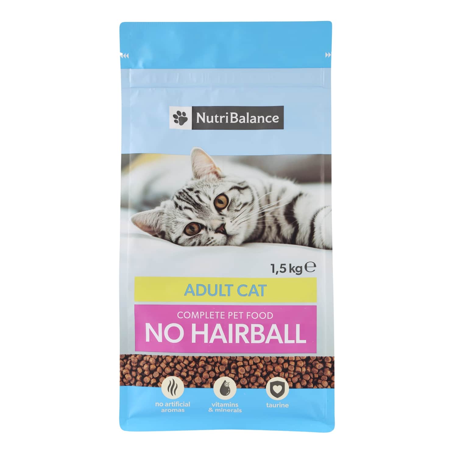 Kuivt. kass. Nutribalance karvapallid. 1,5 kg