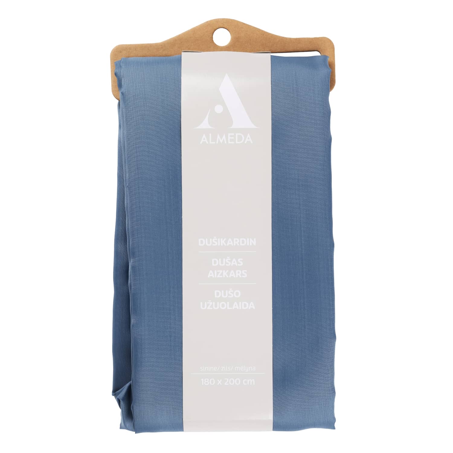 Dušas aizkars Almeda zils 1,8x2m SS25