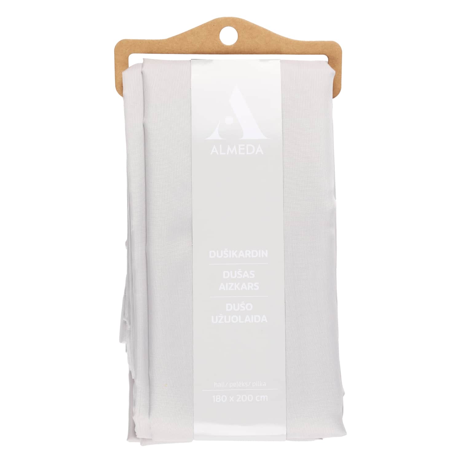 Dušas aizkars Almeda pelēks 1,8x2m SS25