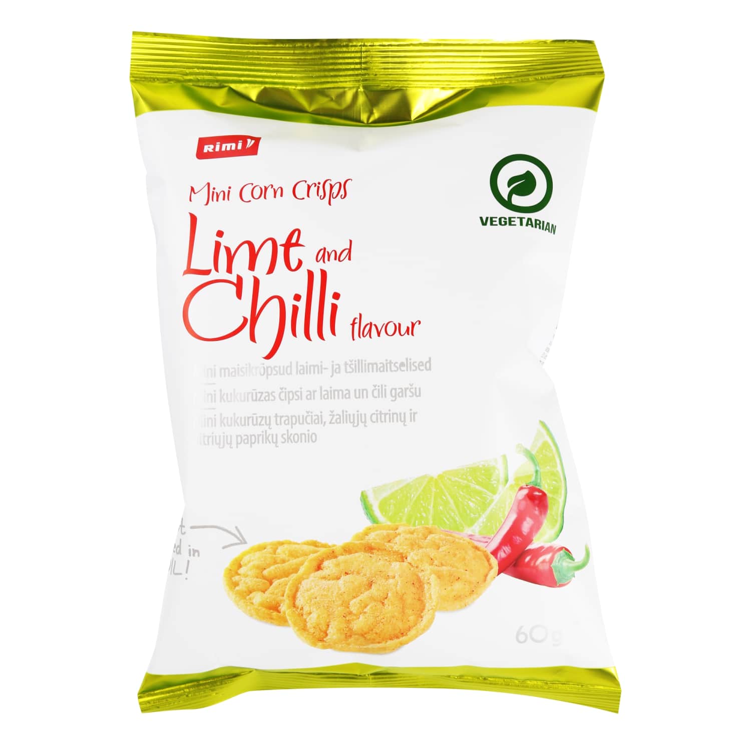 Mini kukur.čipsi Rimi ar laima, čil.garšu 60g